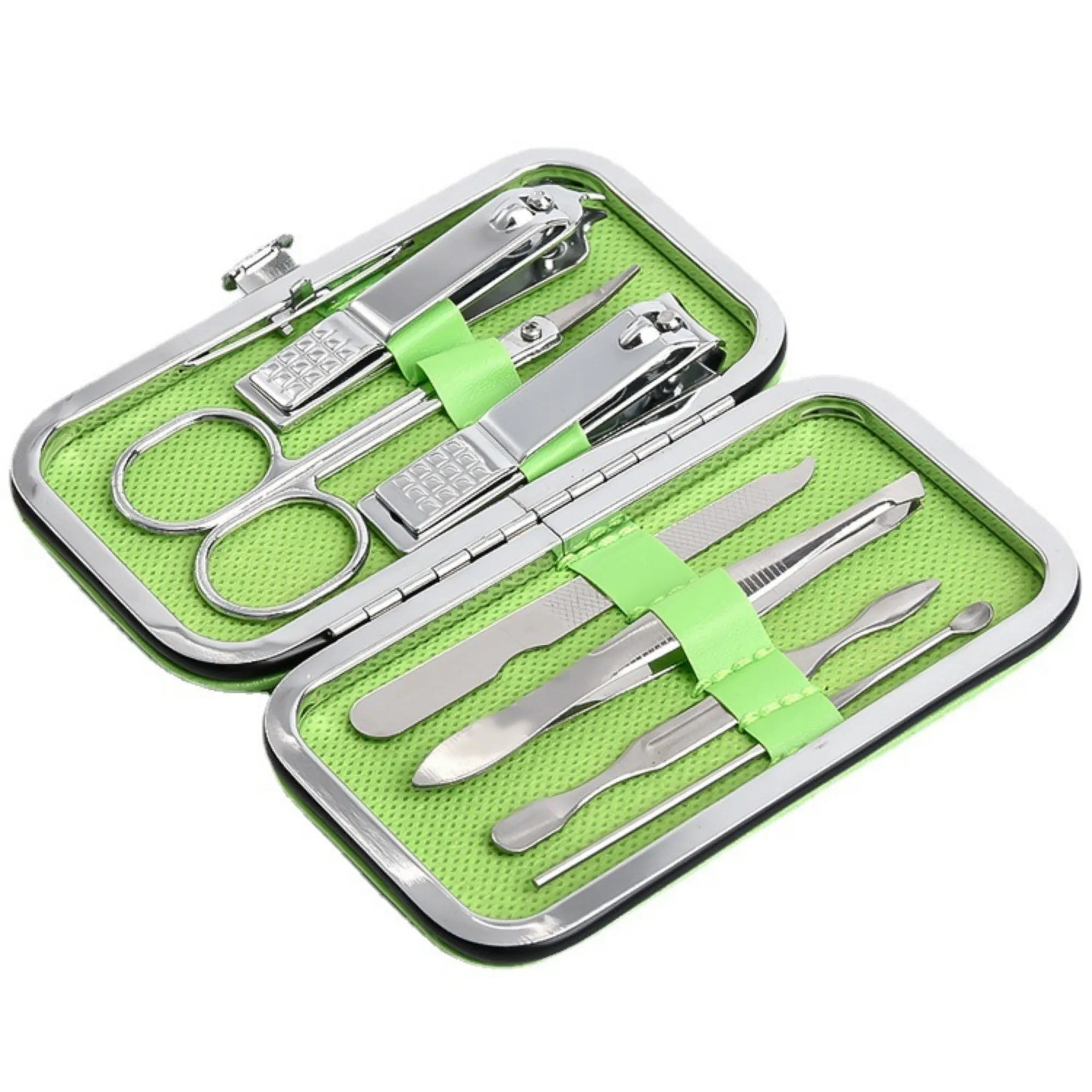 MOQ 20 PCS 7in 1Staiiless Seel Nail Clipper Set Manicure Kit 4
