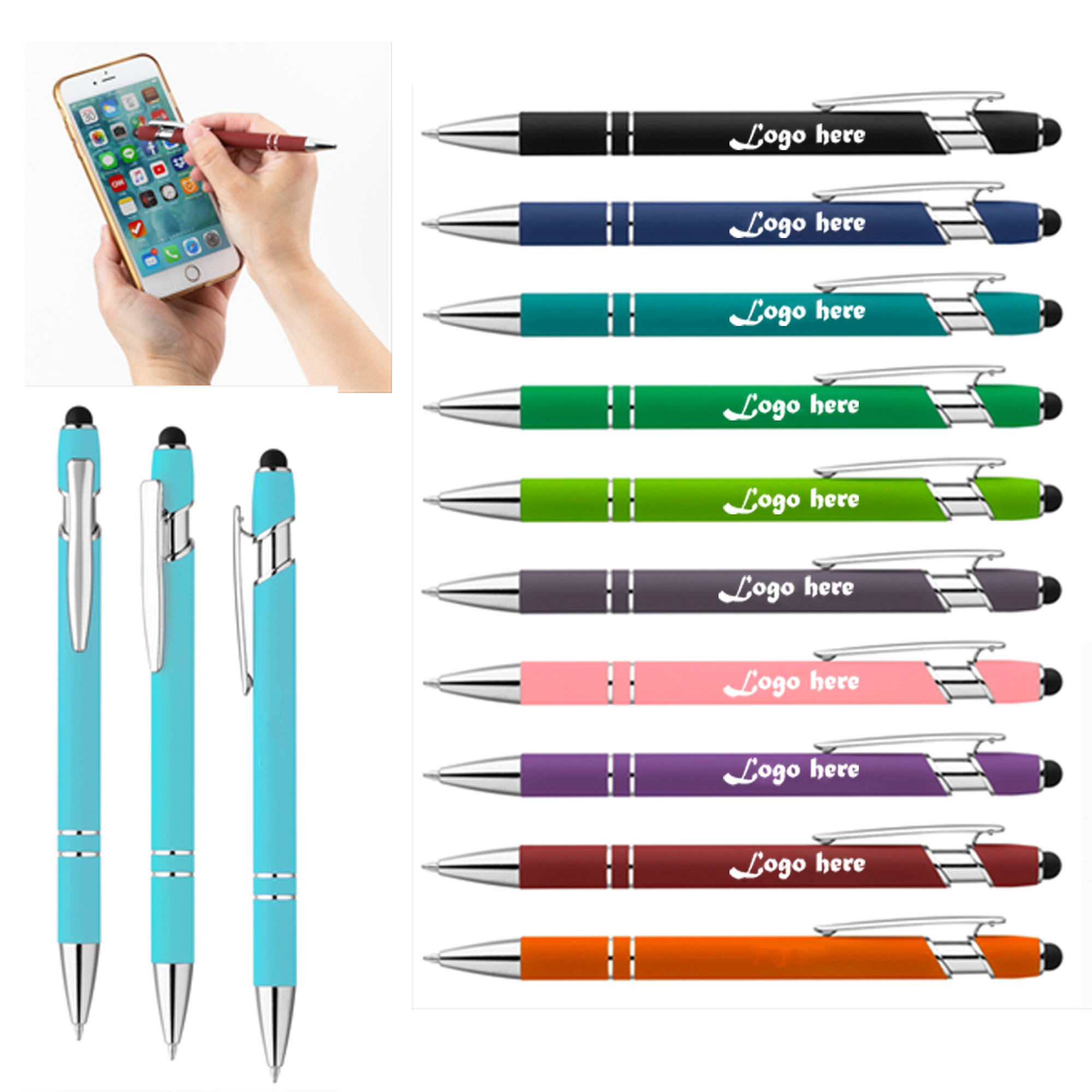 Touchscreen Stylus and Writing Ballpoint Pen Combo 2