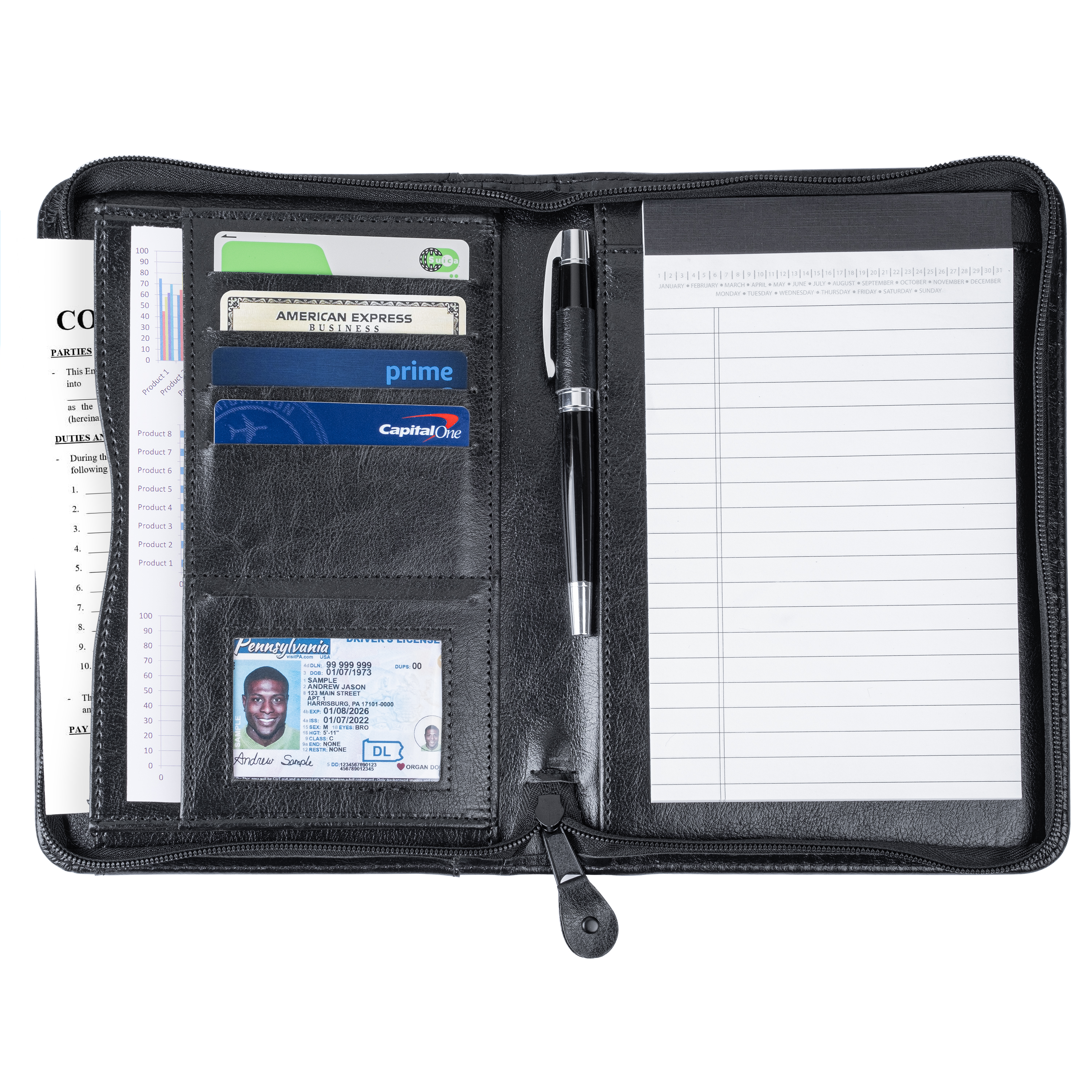 Callahan Junior Zipper Padfolio 5