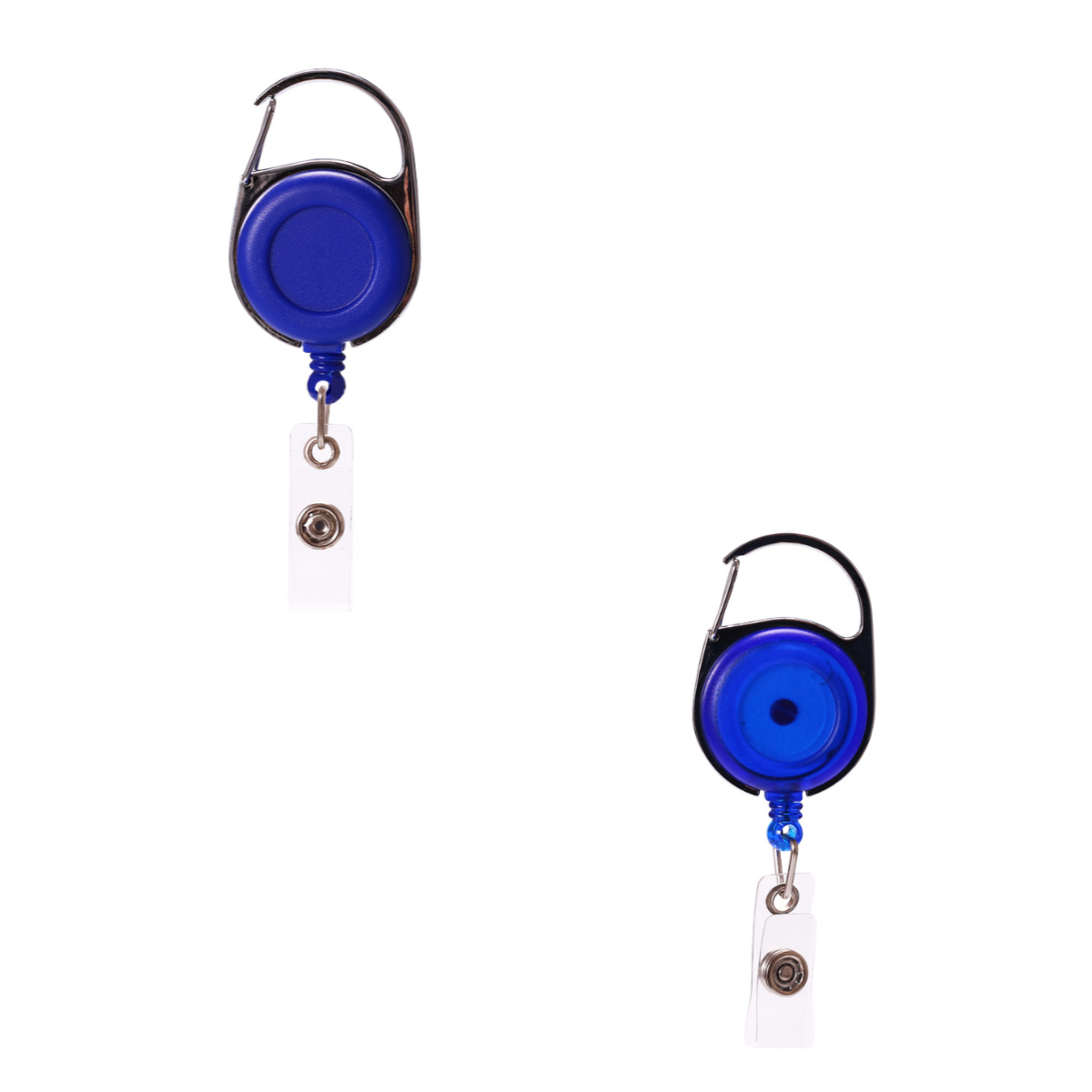 Retractable Carabiner Round Badge Reel w/ Belt Clip 7