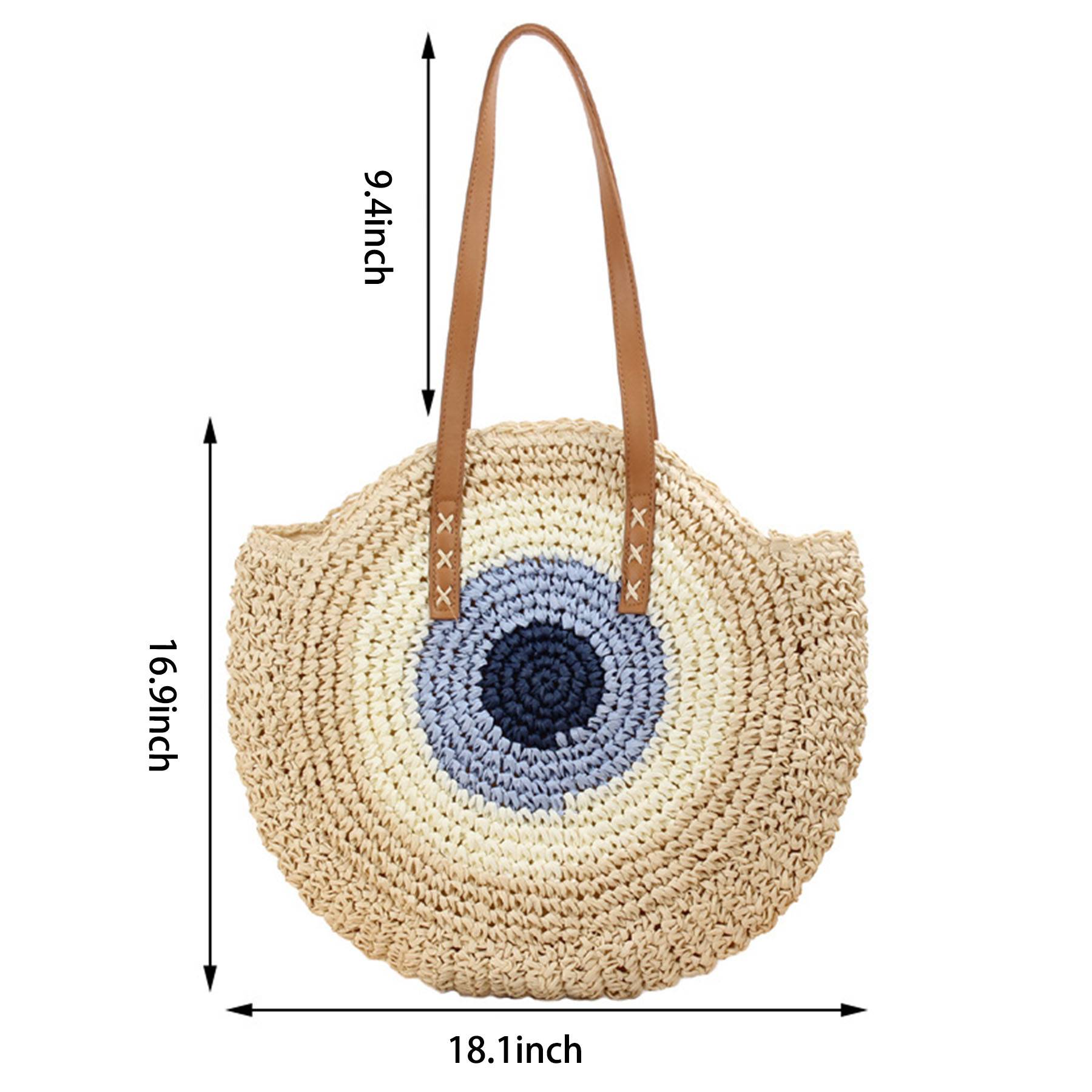 Paper Round Tote Woven Bag 4