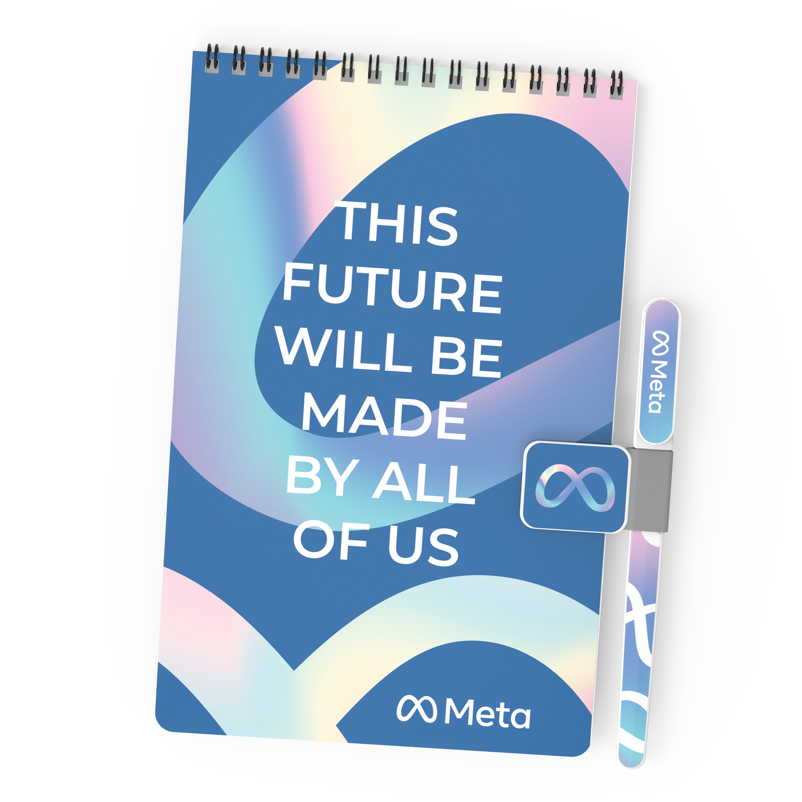 More Notes Kit: Notebook, pen and penholder set (top bound) 2