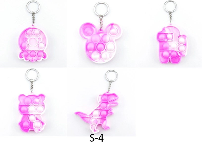 Stress Relief Fidget Silicone Flipping keychain 1