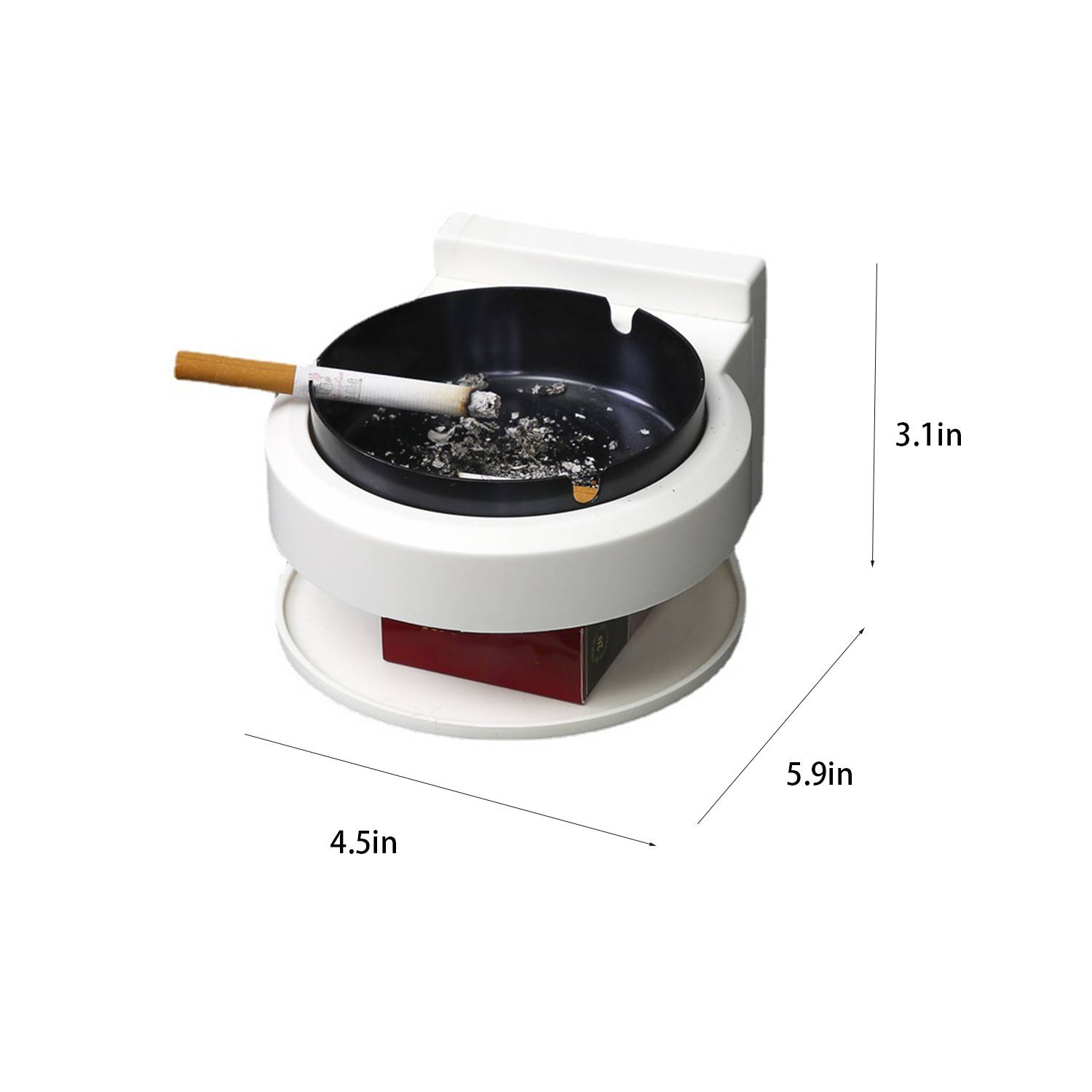 Bathroom Ashtray No-Punch Wall Mounted 3