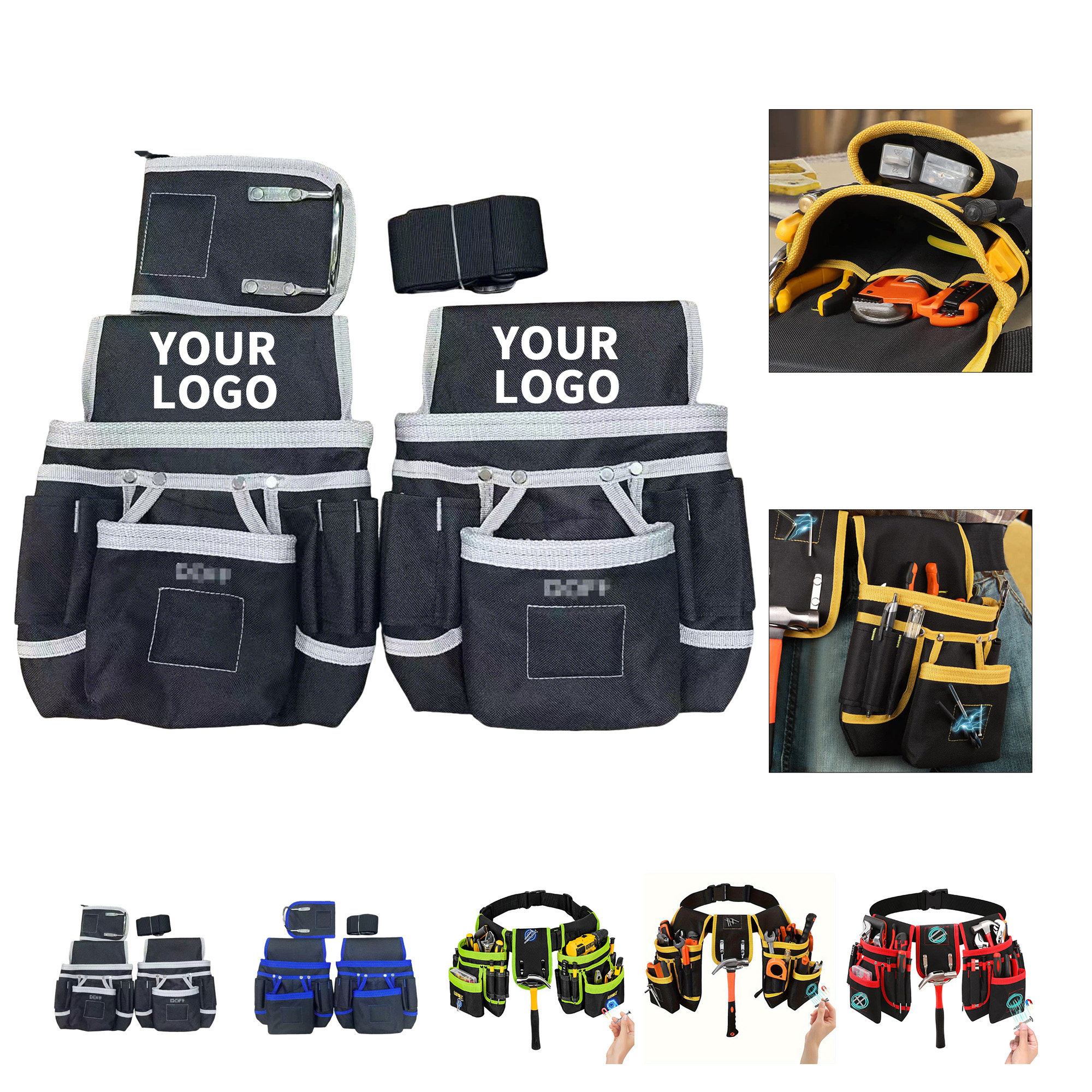 Magnetic Oxford Tool Belt 11.02 x 4.72 x 31.57" 7