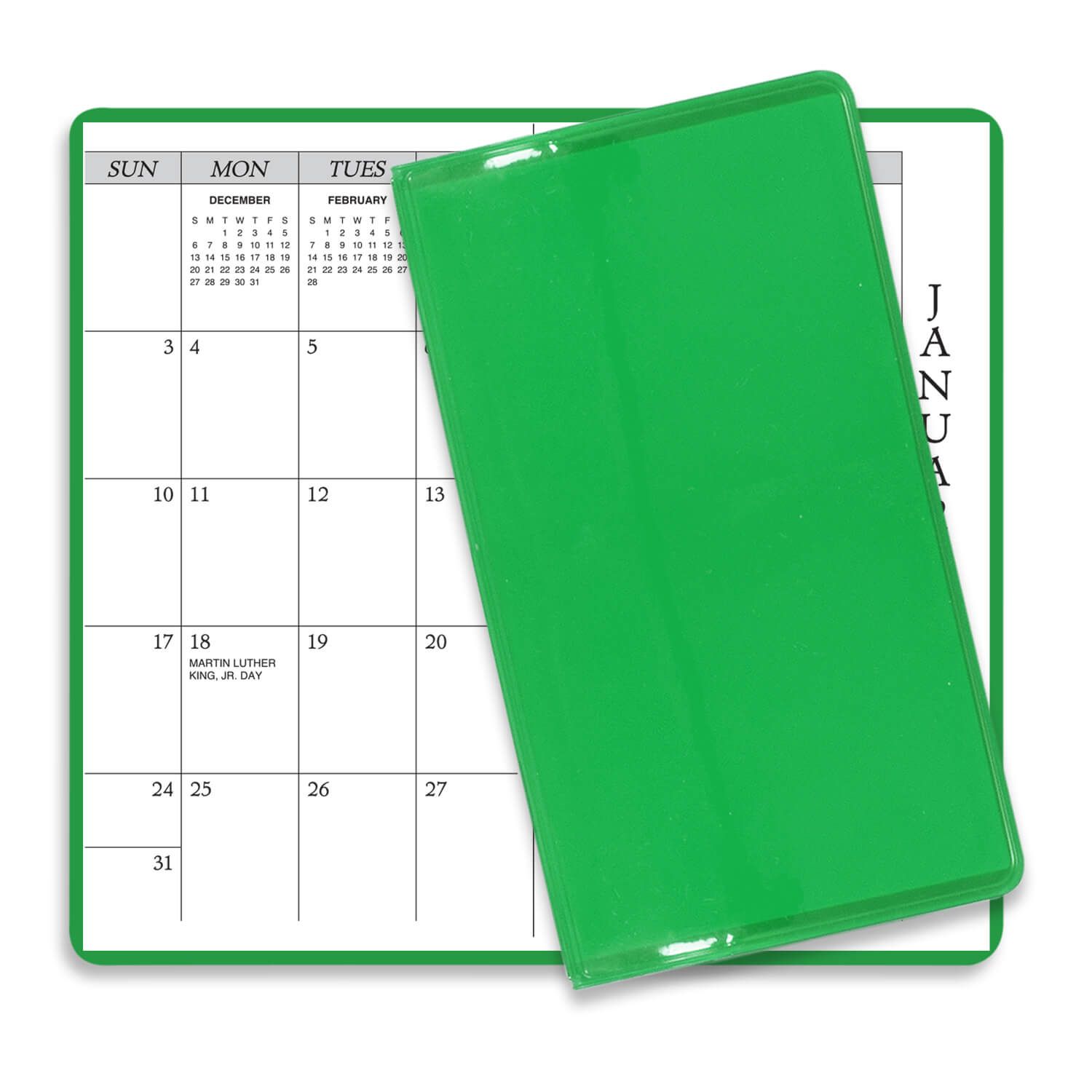 Translucent Vinyl Academic Monthly Pocket Planner 6