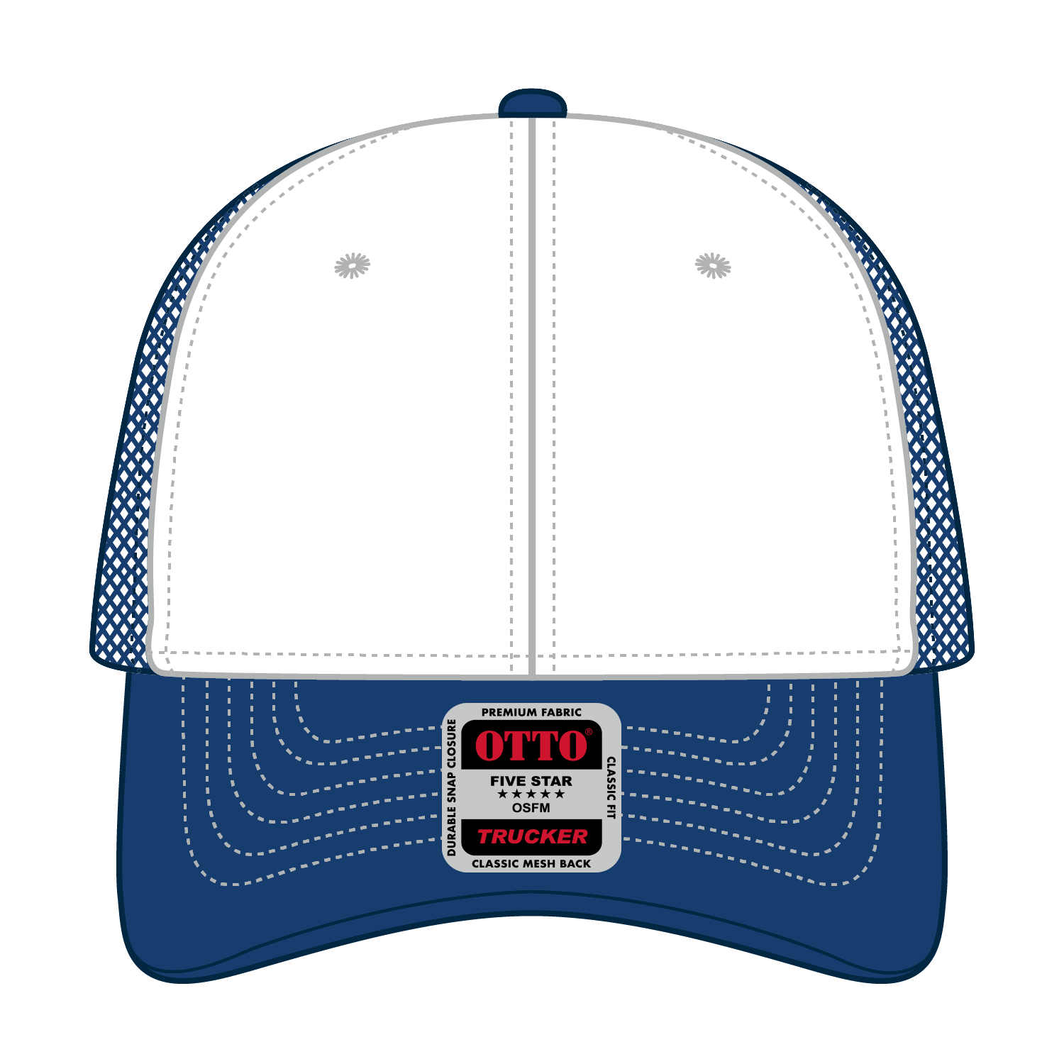 OTTO CAP® 6 Panel Low Profile Mesh Back Trucker Hat 70