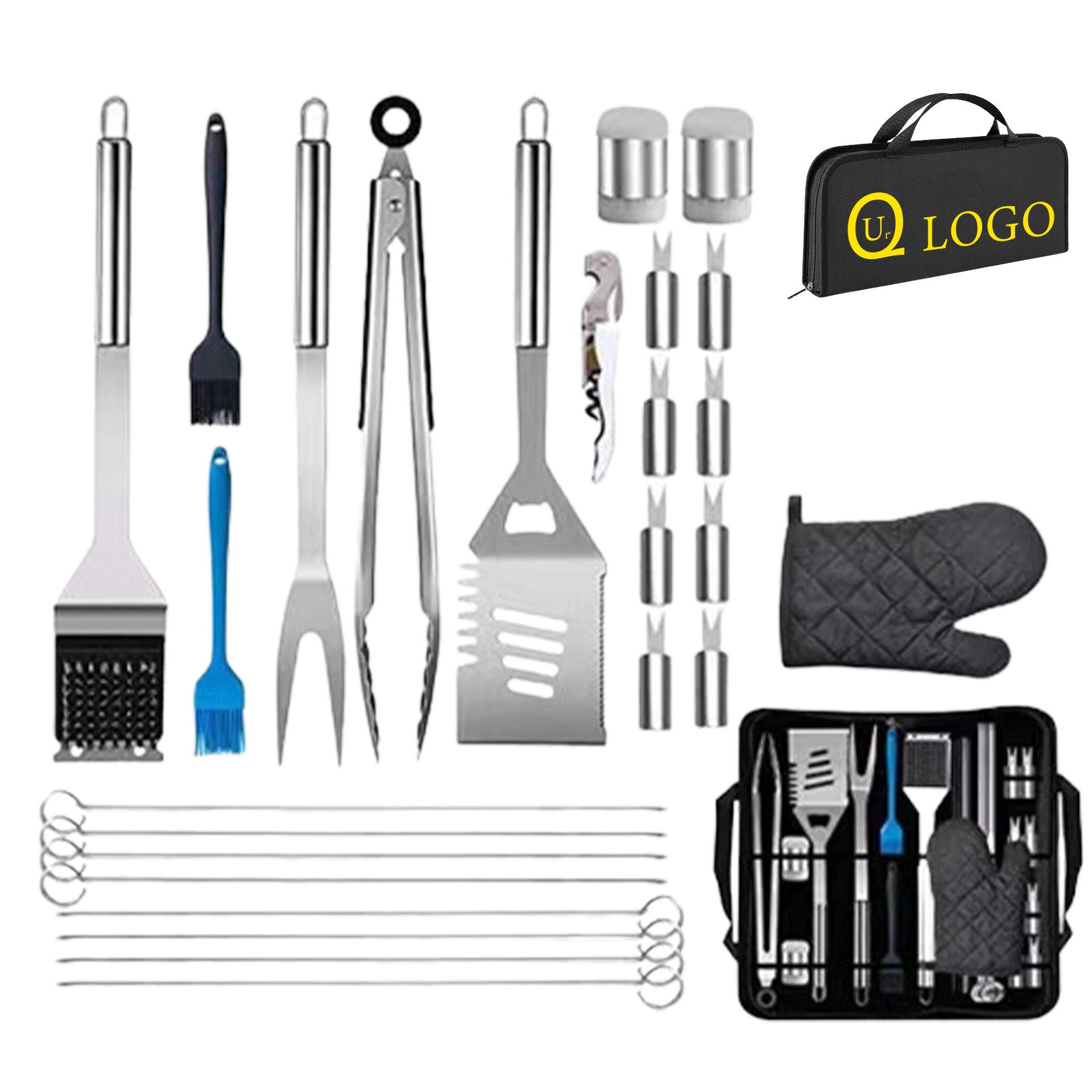 28-Piece Barbecue Set W/Carrying Bag
