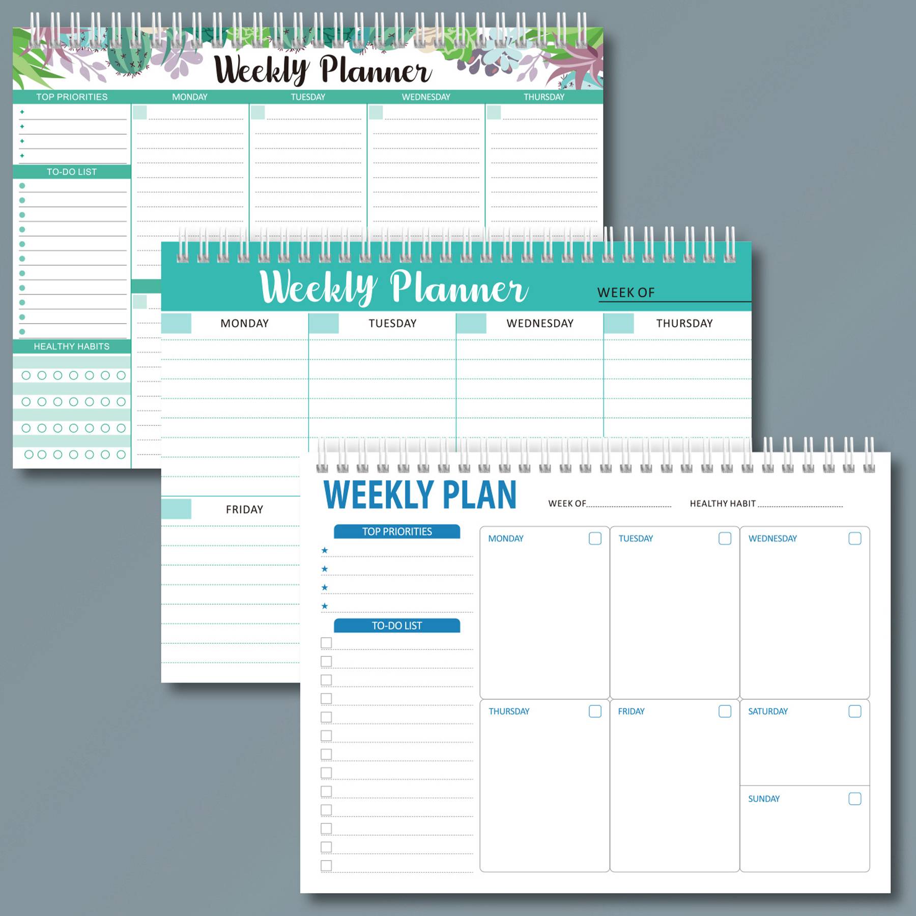 Paper Time management humbucker weekly planner 2