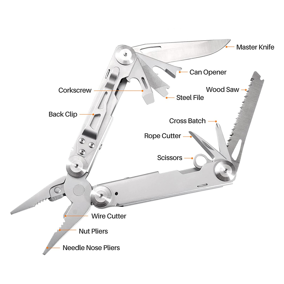 Yukon 11-In-1 Multi-Tool Pliers With Nylon Carrying Case 3