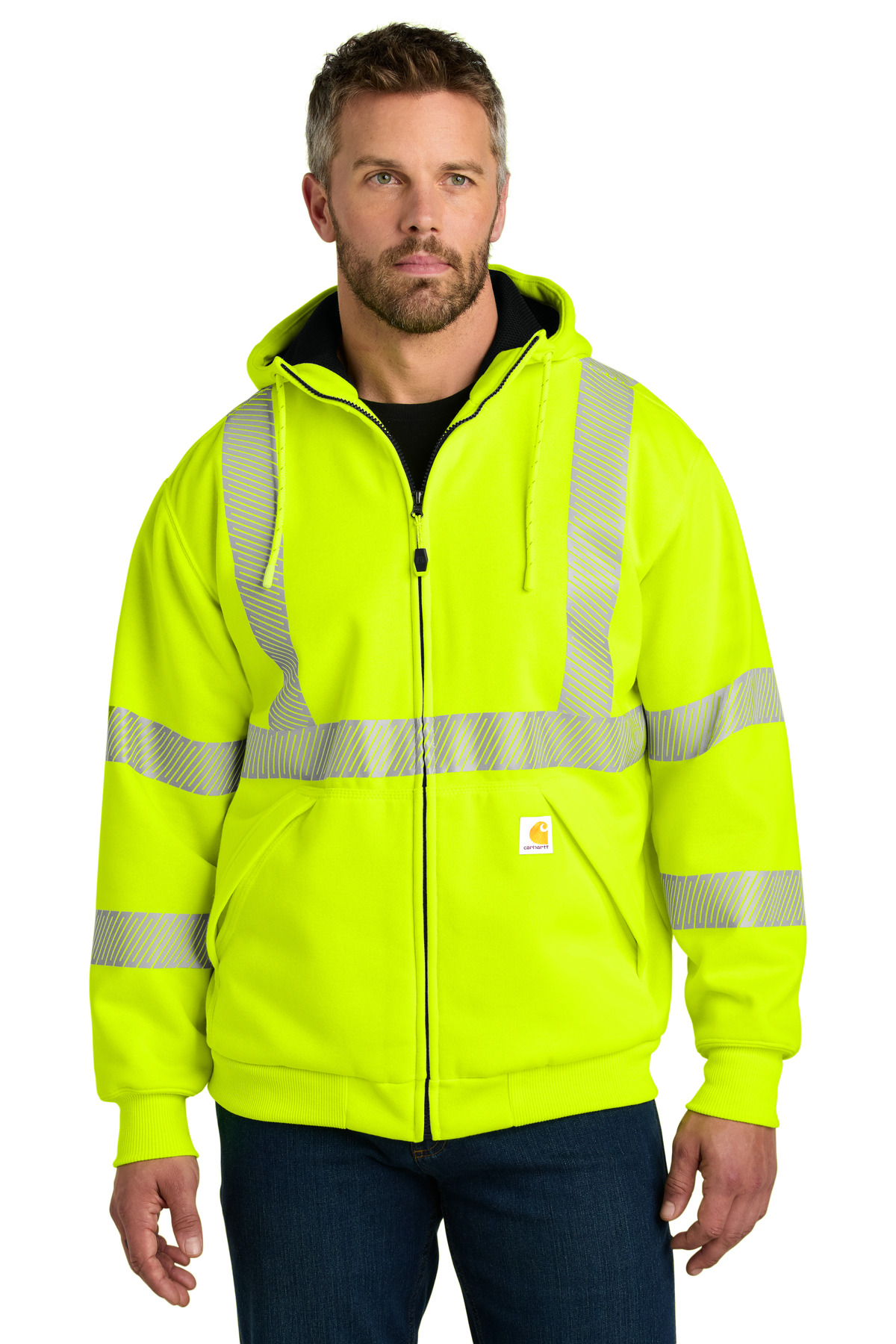 Carhartt ANSI 107 Class 3 Lined Full-Zip Sweatshirt CT104988, custom hoodie or sweatshirt with logo imprint 1