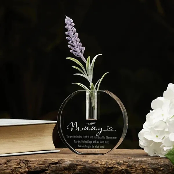 Optical Crystal Round Bud Vase 5
