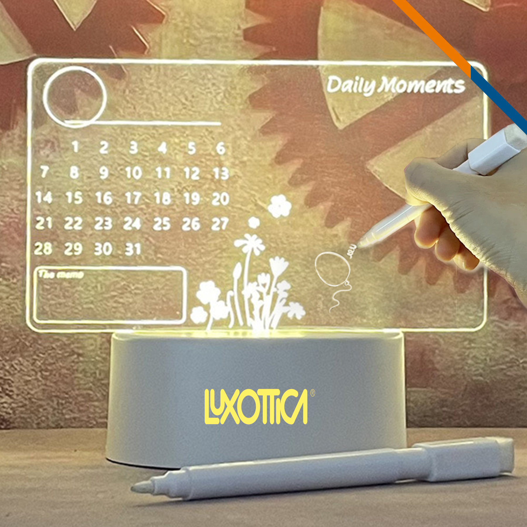 Baro USB Charging LED Note Board Night Light 5