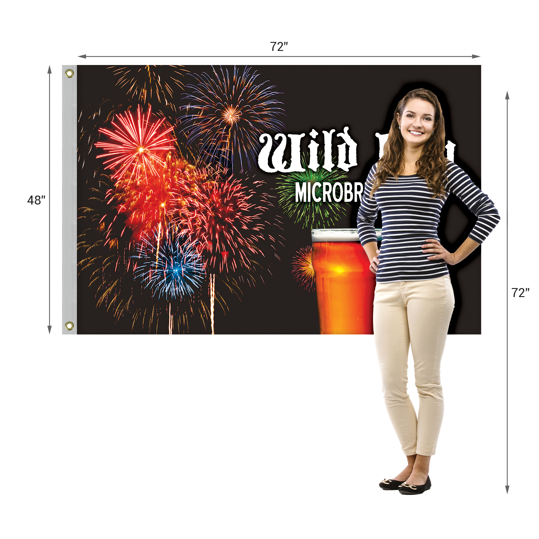 4' x 6' Promotional Polyester Single Reverse Flag 9