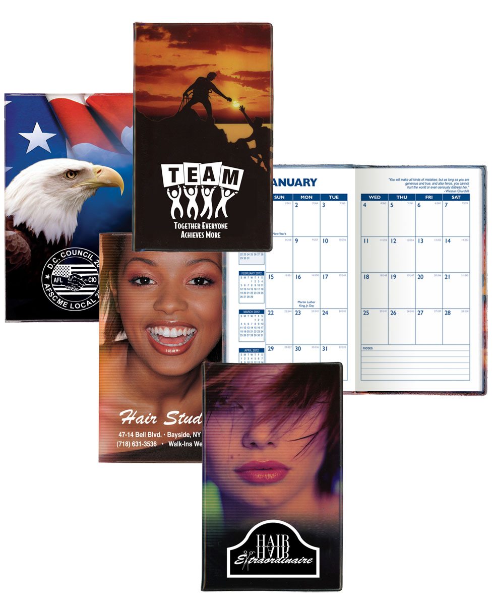 Stock Theme Full-Color Vinyl Cover Monthly Planner 1