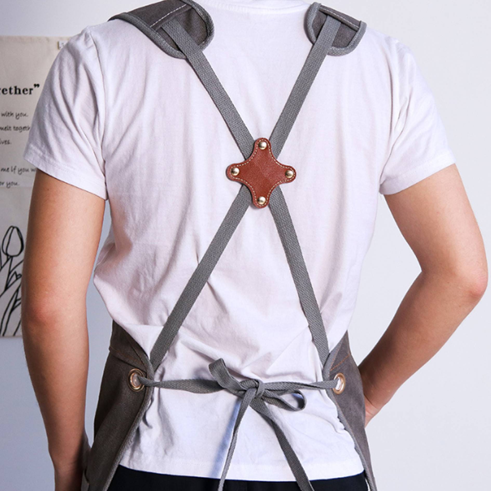 Denim Canvas Apron For Salon Barber 4