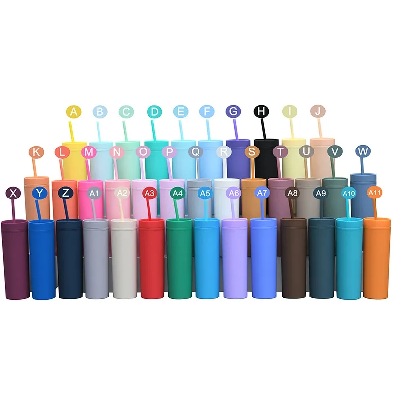 16 oz Double Wall Plastic Straw Cup 5