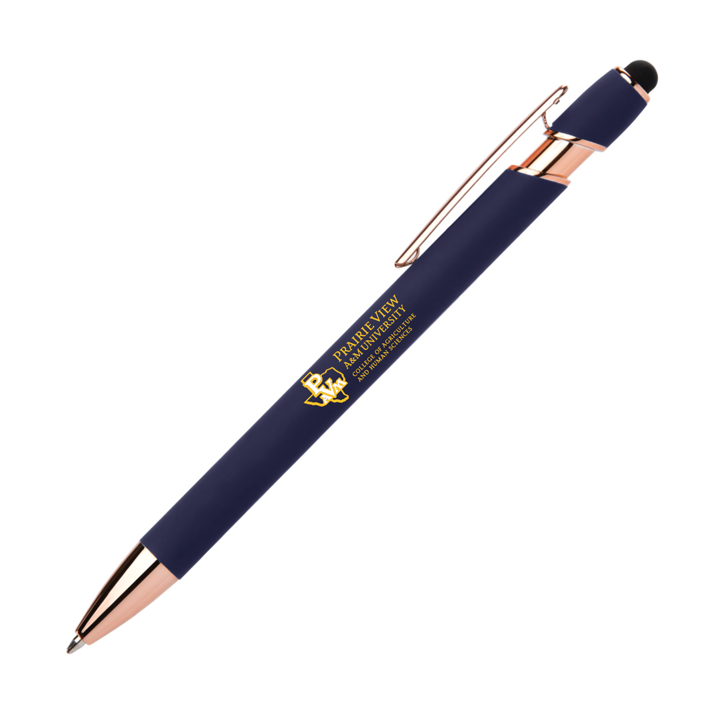 Stylus-4562 Ballpoint Soft Touch Pens with Rose Gold Trims 10