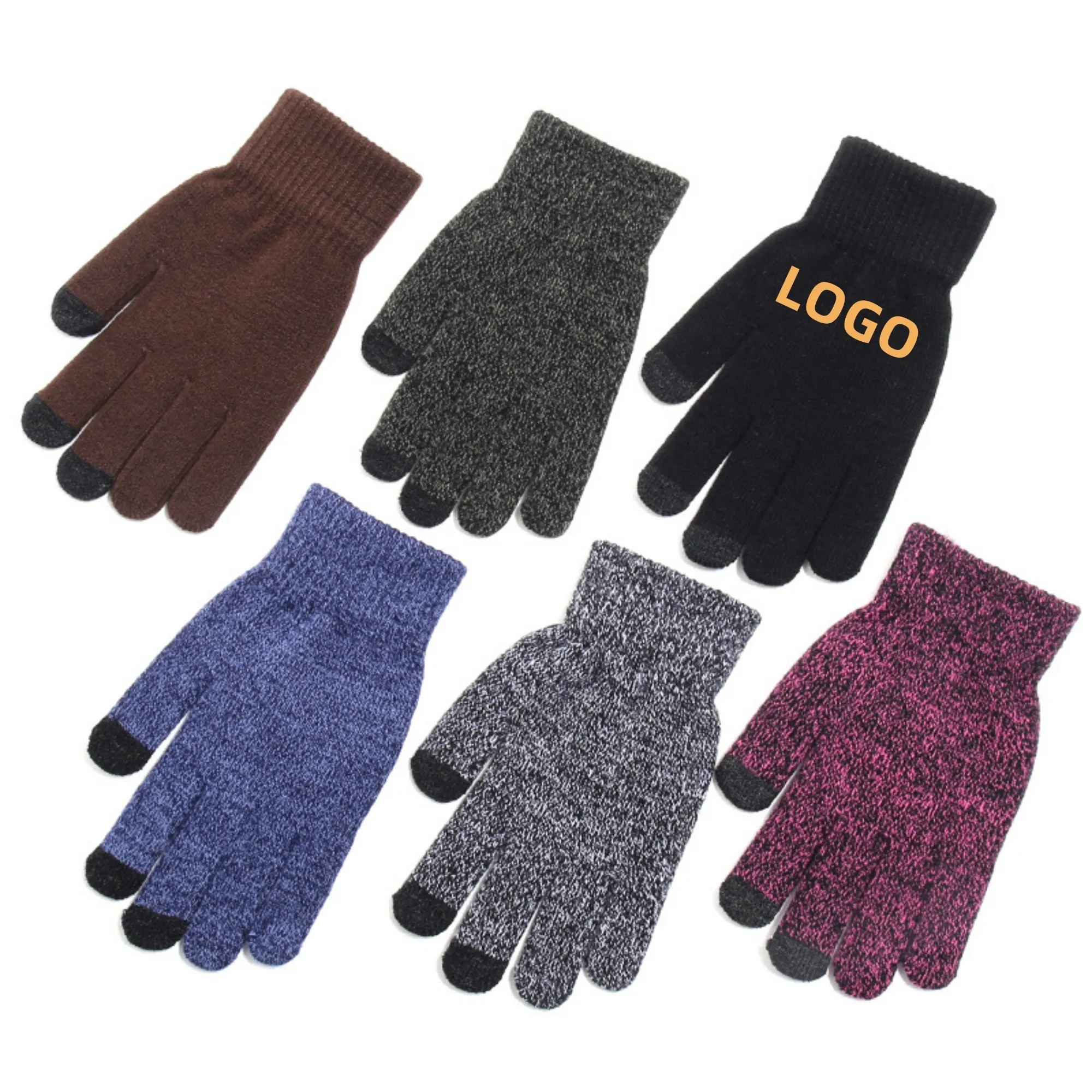 Full Color Winter Touchscreen Knitted Gloves 4