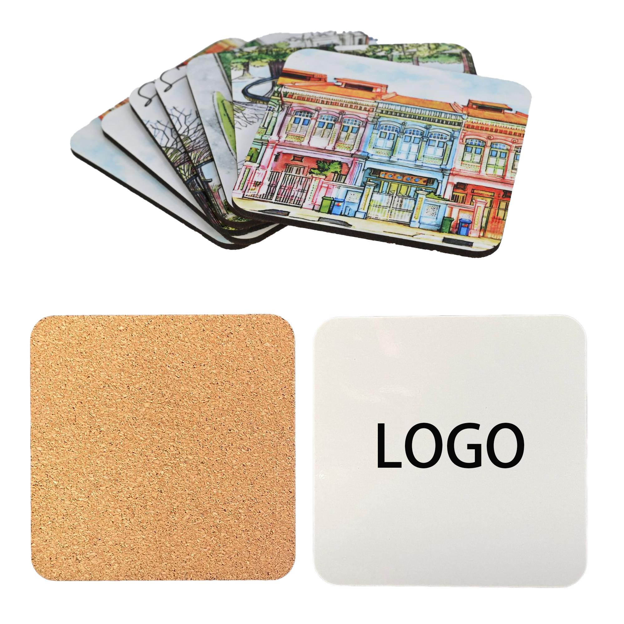 Cork Coasters with Heat Insulation and Non-slip Features 2