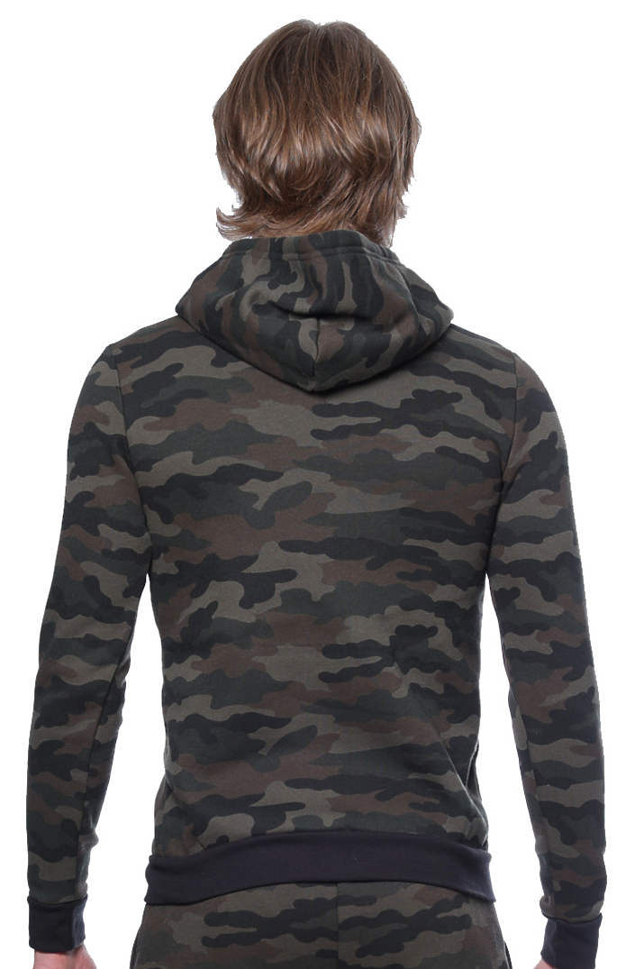 Unisex Camo Fleece Full Zip Hoodie 6