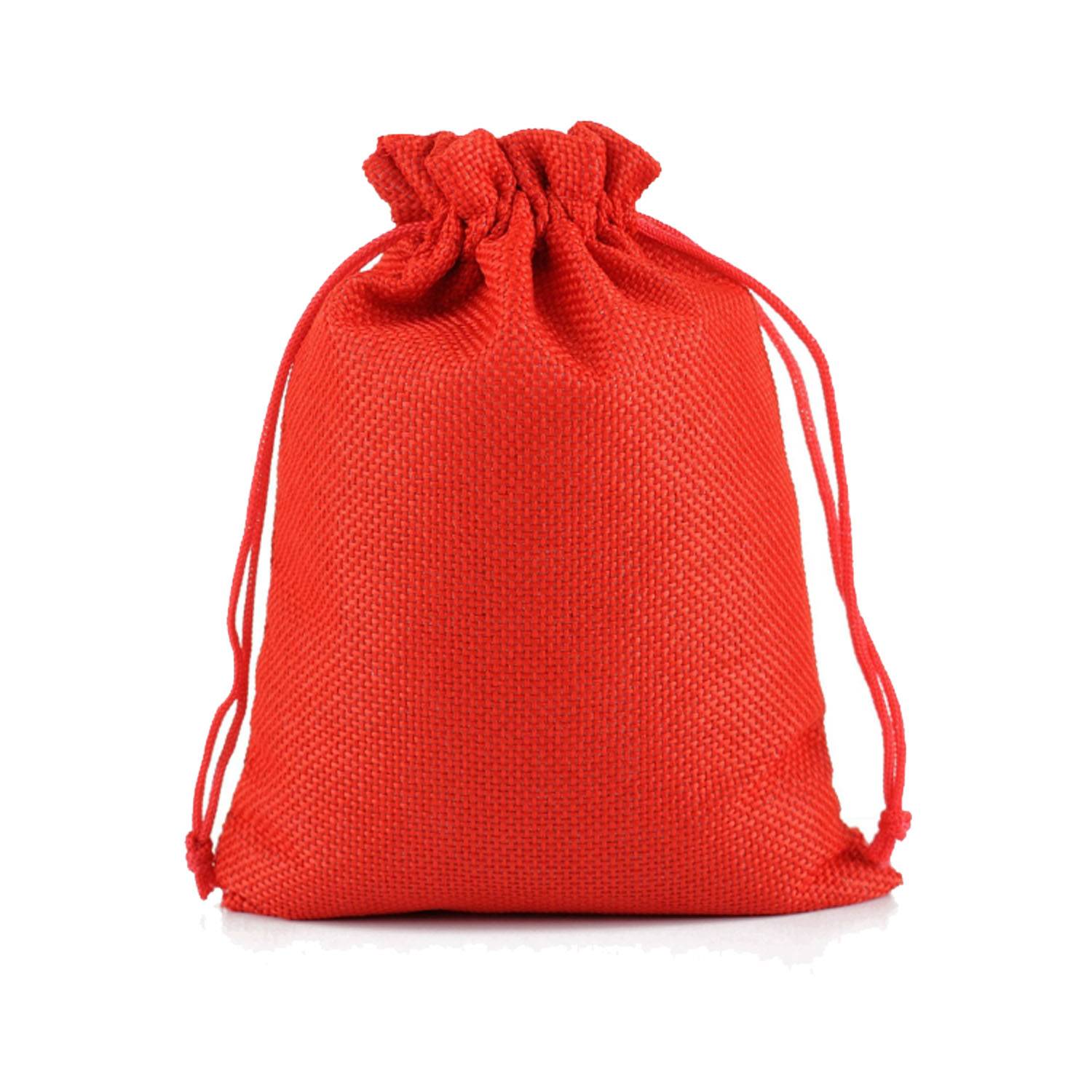Burlap Drawstring Gift Bag 6