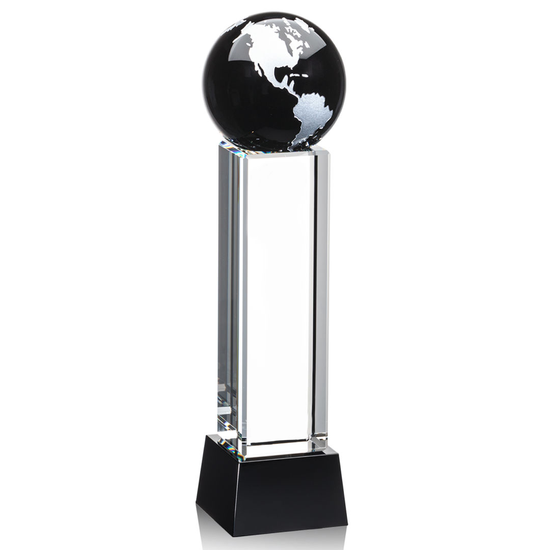 Luz Globe Award on Base - Black/Silver 3