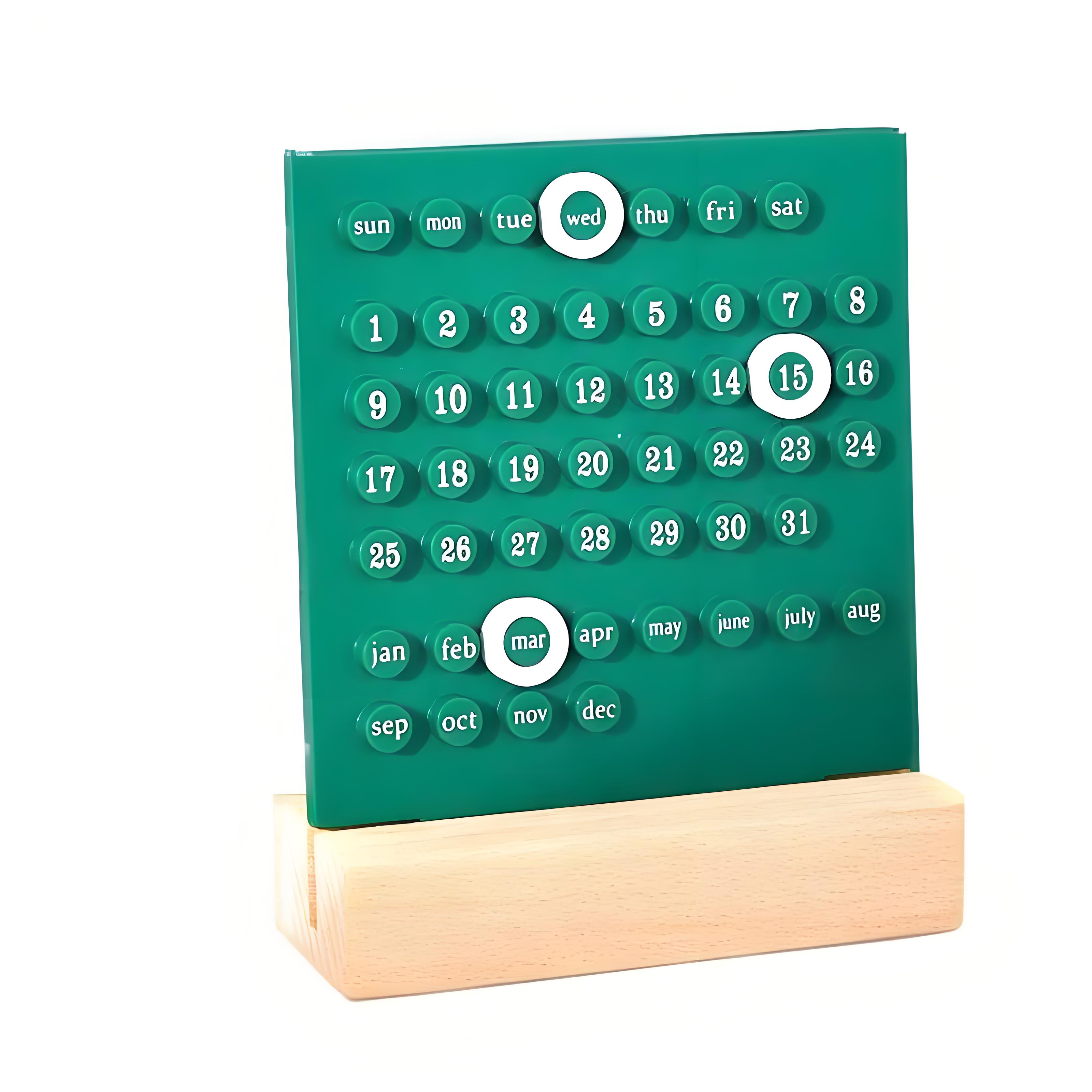 Acrylic Plastic Customizable Perpetual Calendar 4