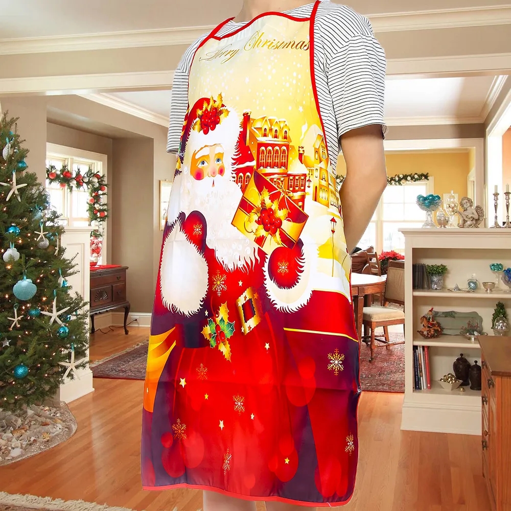 Christmas Print Apron Kitchen Cooking 5
