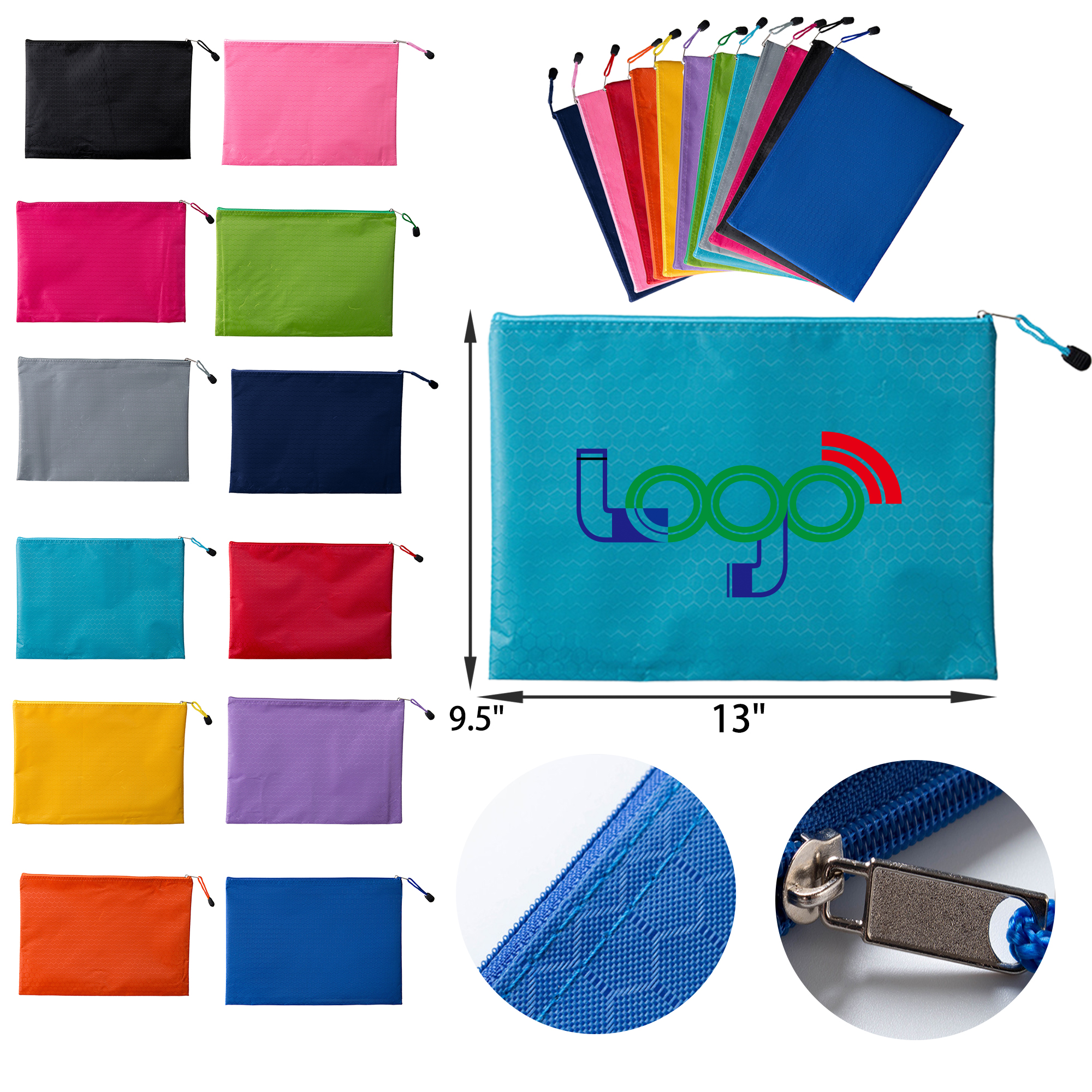 Versatile A4 Oxford Zipper Folder Document Bag 2