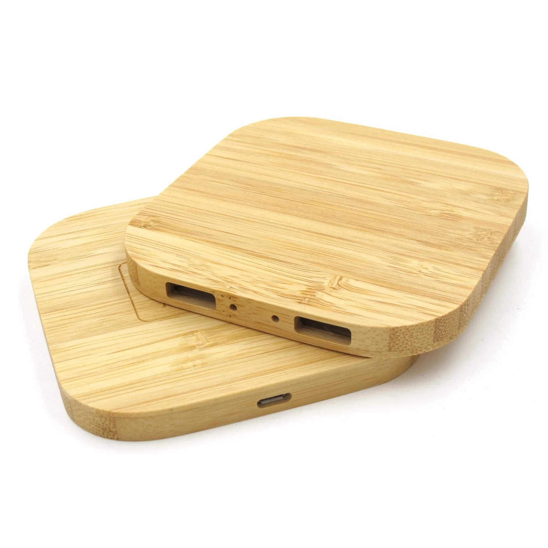 Square Wooden Wireless Charger 6