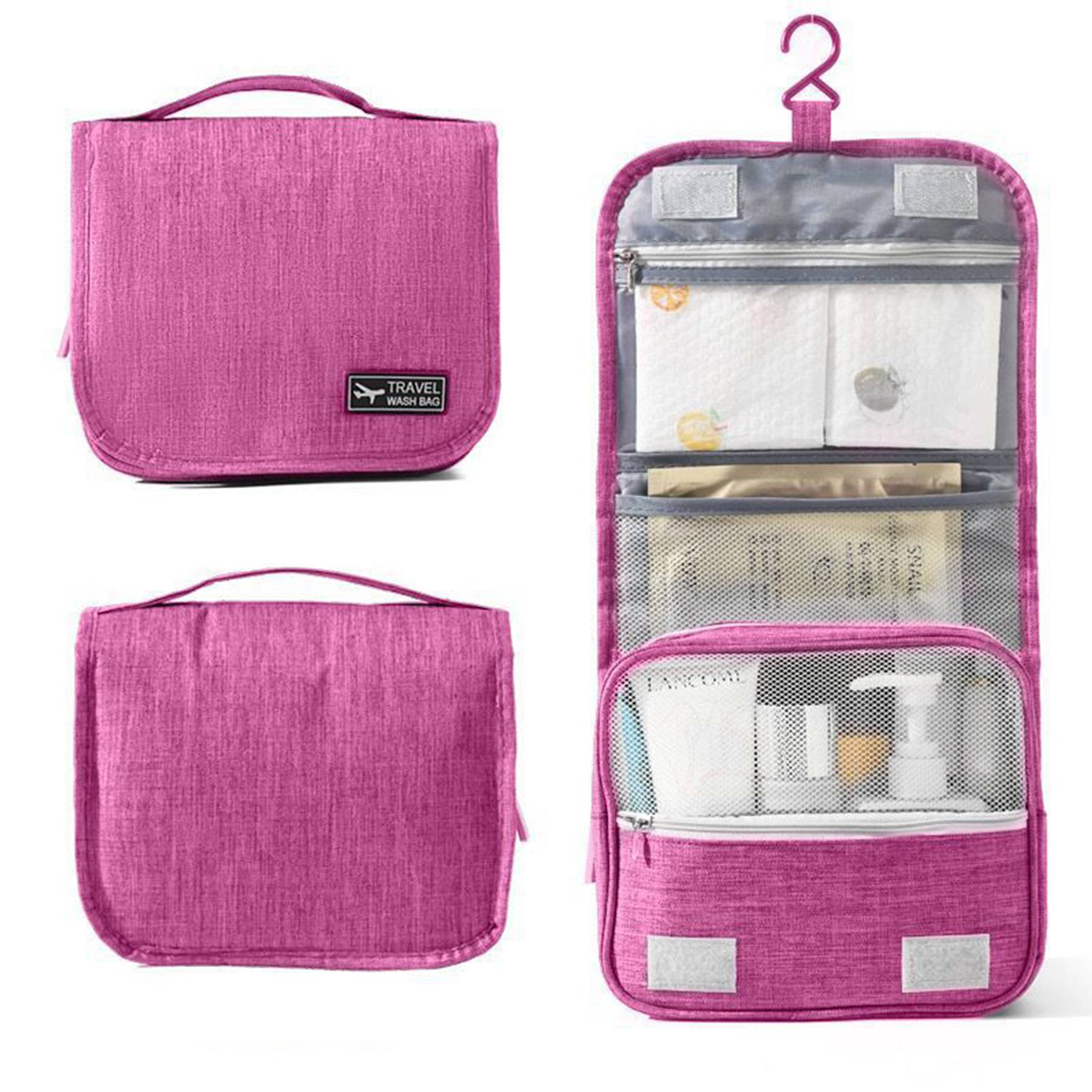 Polyester Waterproof Hanging Toiletry Bags 10