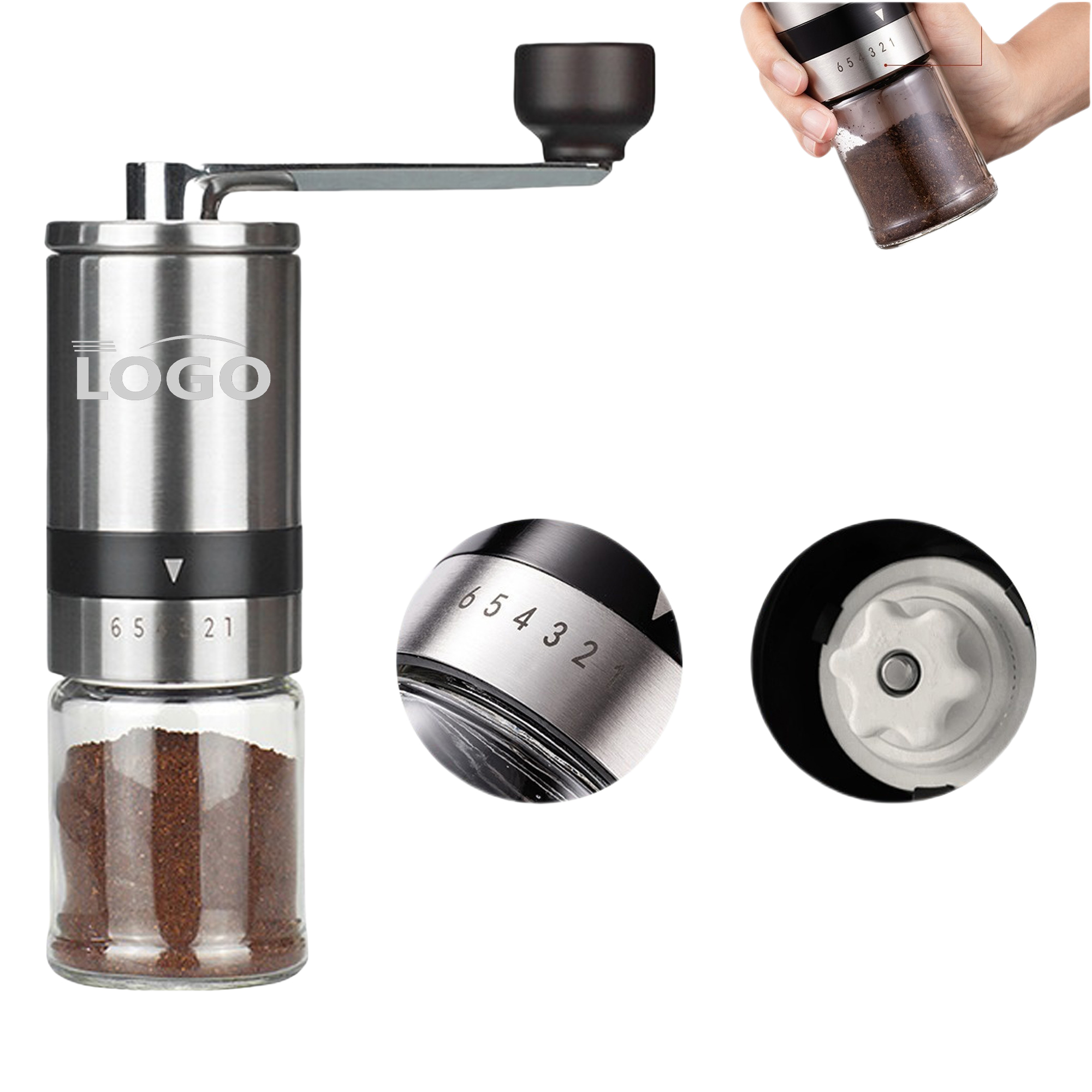 Stainless Steel Manual Coffee Grinder MOQ5 2