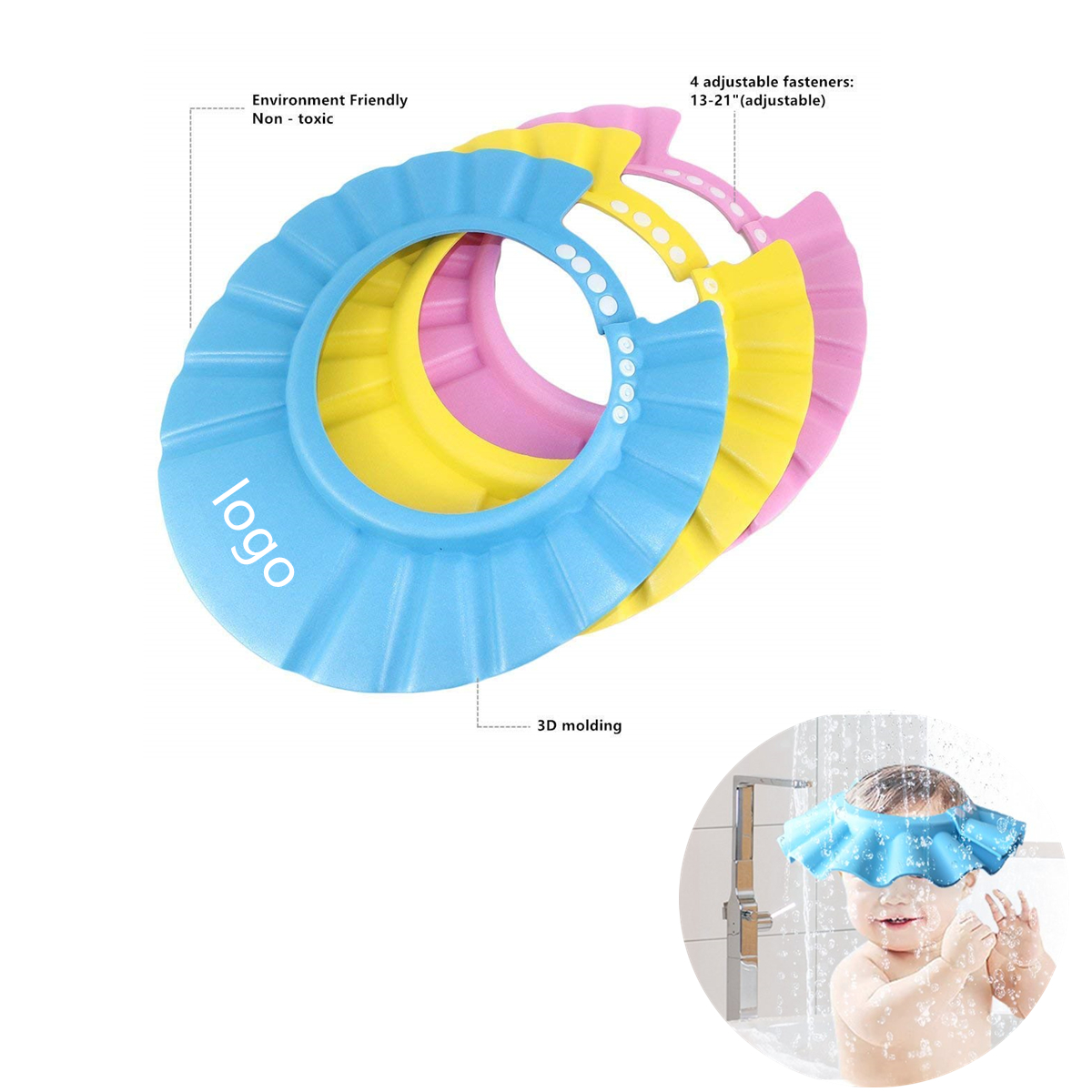 Baby Bathing Shampoo Shower Protection Hat 1