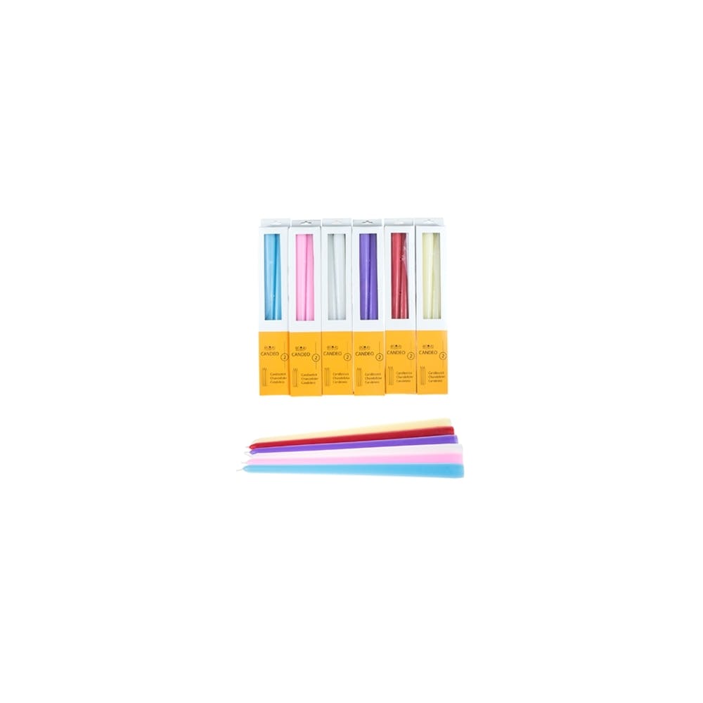 12" Taper Candles - Unscented 2 Packs Assorted colors 1