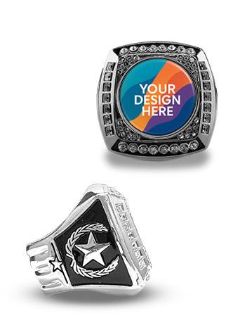 Premium Custom Championship Ring Silver with Epoxy 2