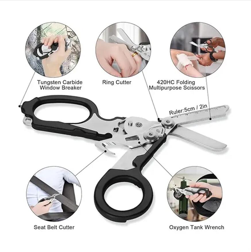 Multifunctional Outdoor Tactical Folding Medical Scissors 1