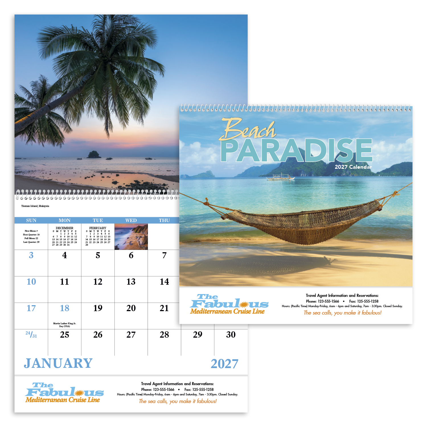 Good Value™ Beach Paradise - Spiral Calendar 50