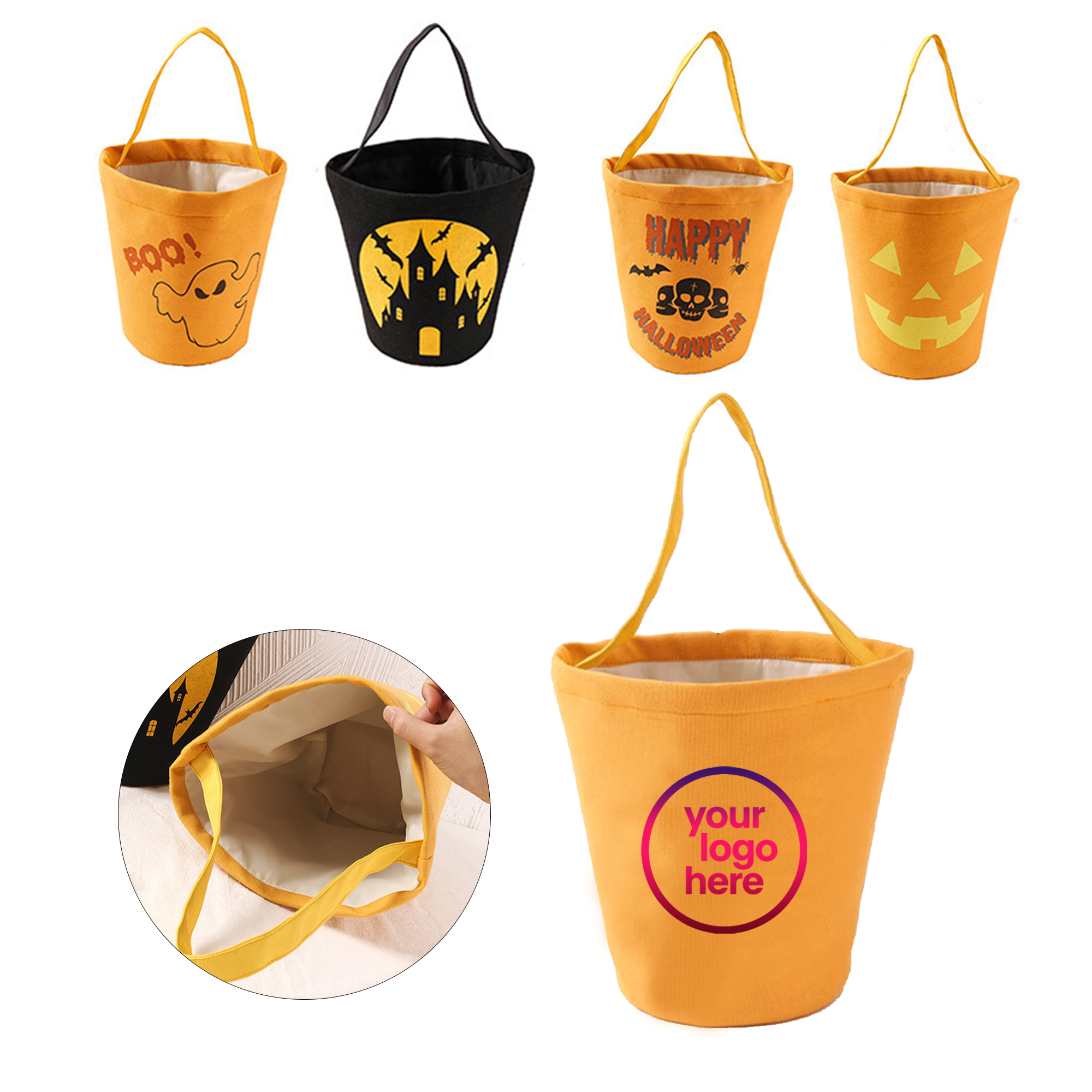 MOQ:50pcs Pumpkin Shaped Goodie Bag 1