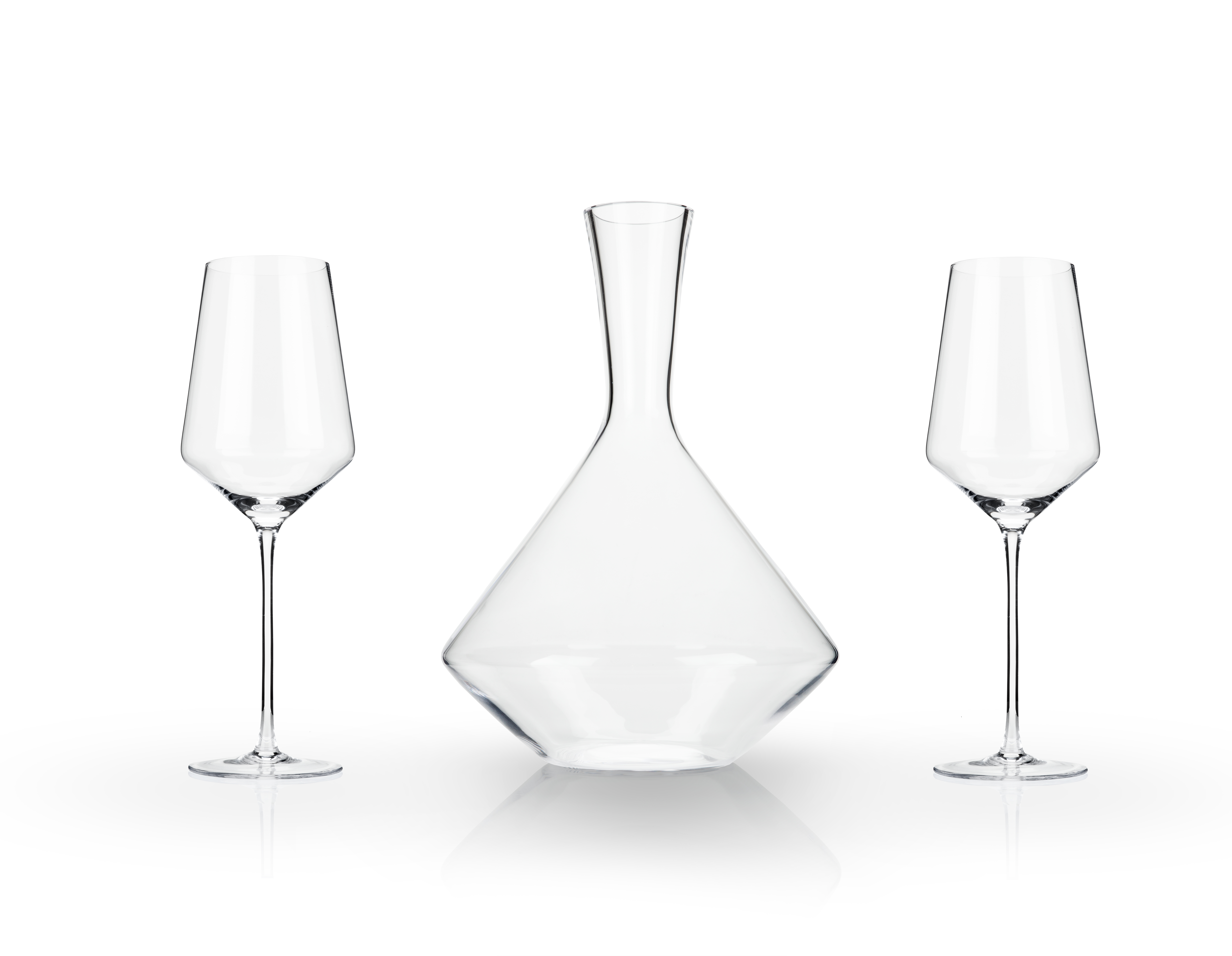 Viski® Raye Angled Crystal Bordeaux Set 1