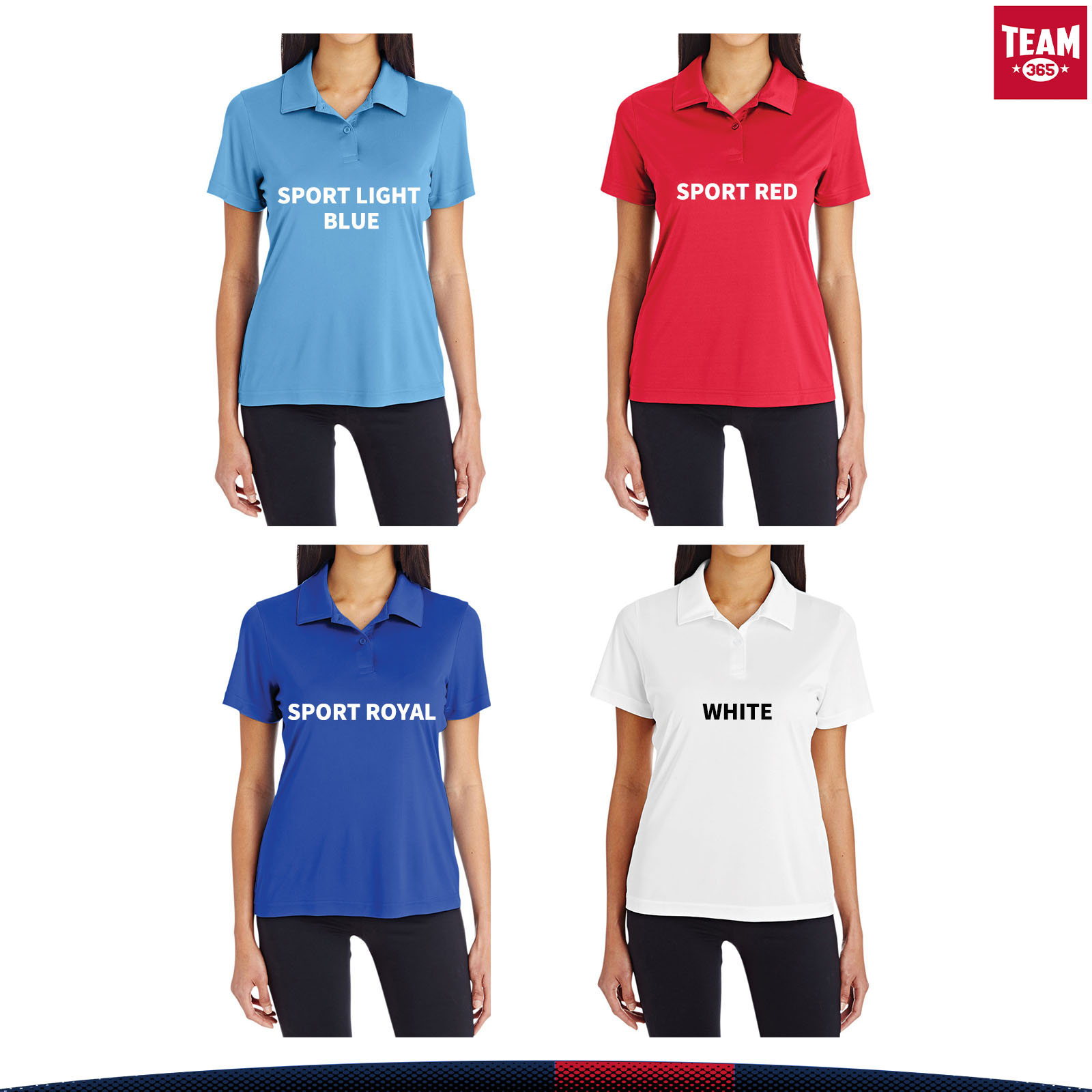 Team 365® Ladies Polyester Polo Shirt 3