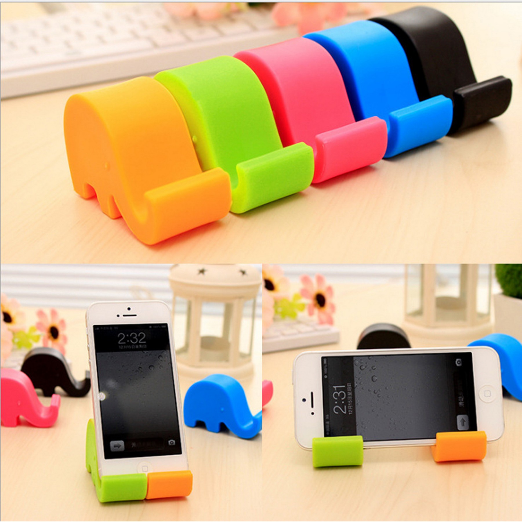 Creative Elephant Mini Multicolor Phone Stand 3