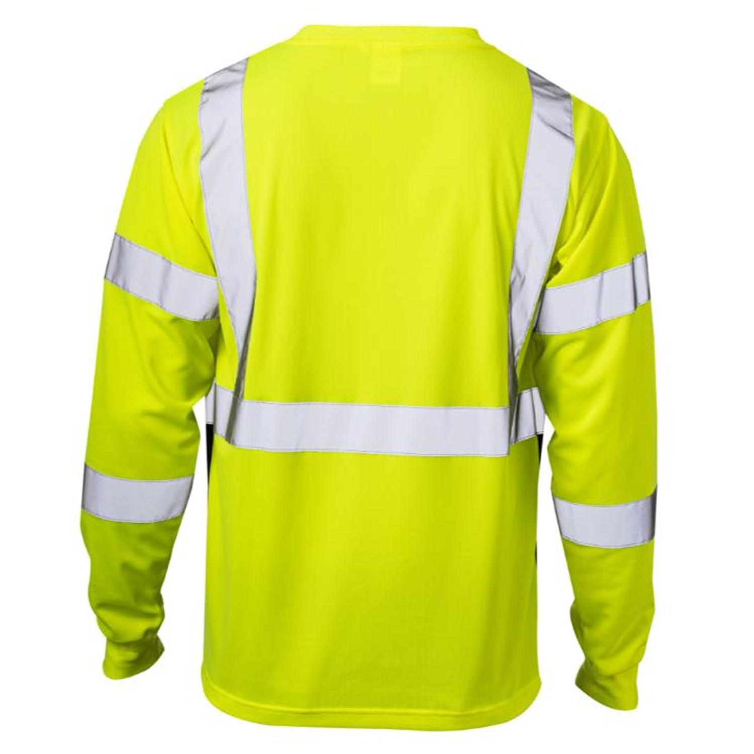 3.8 Oz. Polyester Class 3 Color Block Reflective Tape Safety T-Shirt with Pocket 5