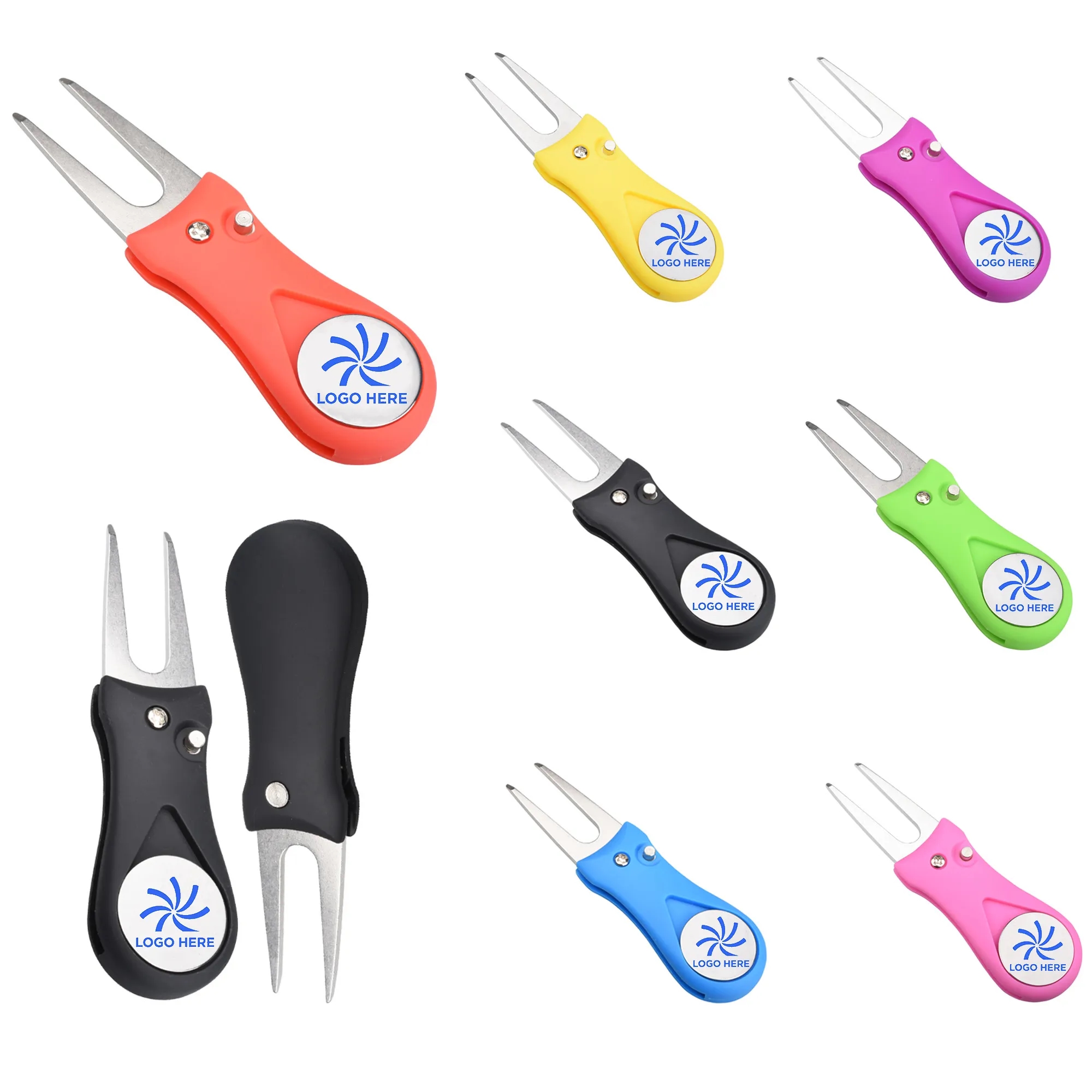 MOQ 10 Foldable Golf Divot Tool With Mark 5