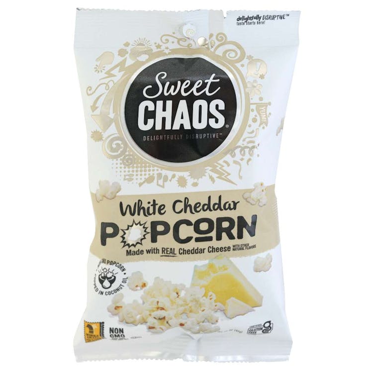 Sweet Chaos Popcorn White Cheddar 1