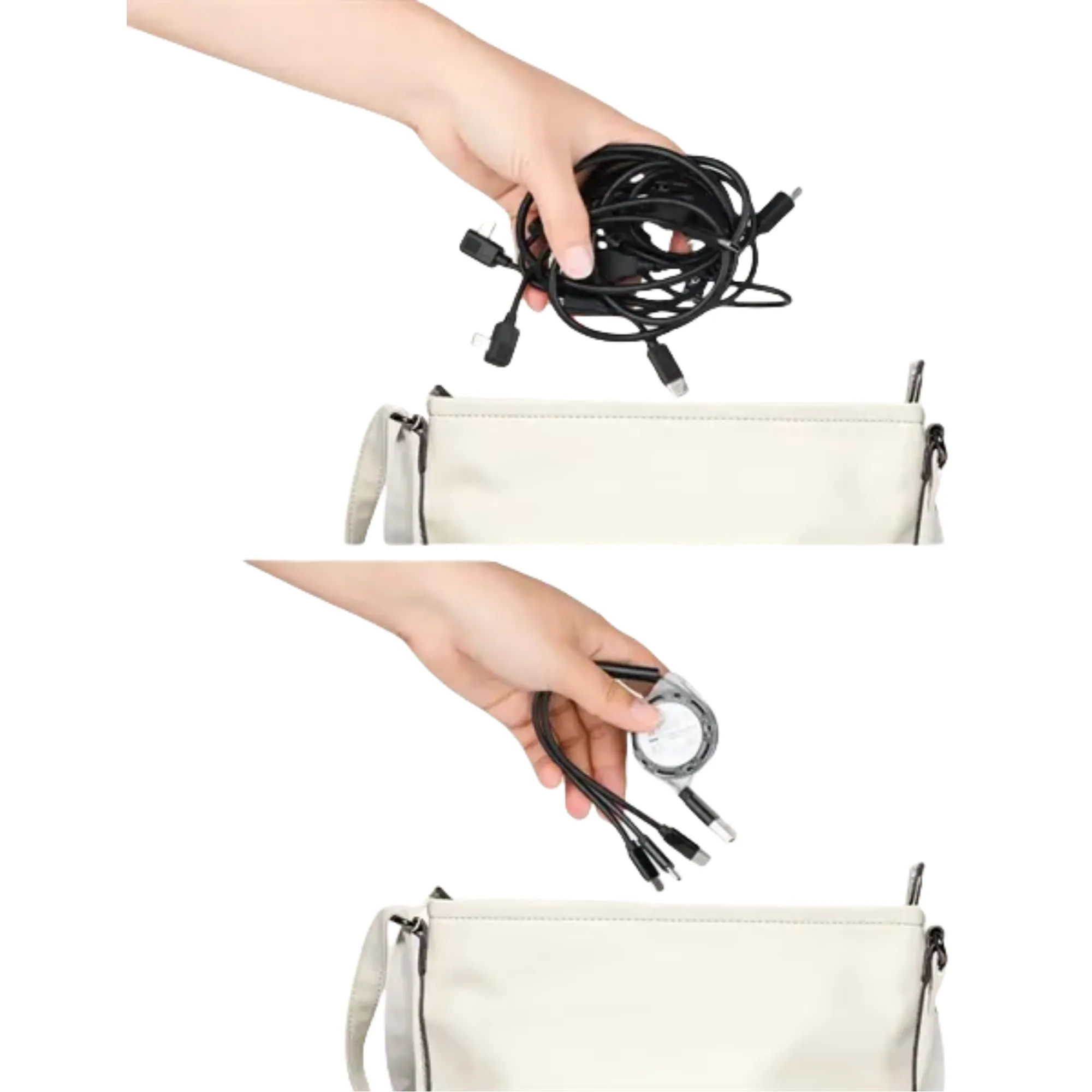 Retractable 3 in 1 USB Charging Cable 3