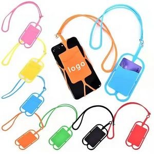 Silicone Phone Card Holder With Lanyard 17