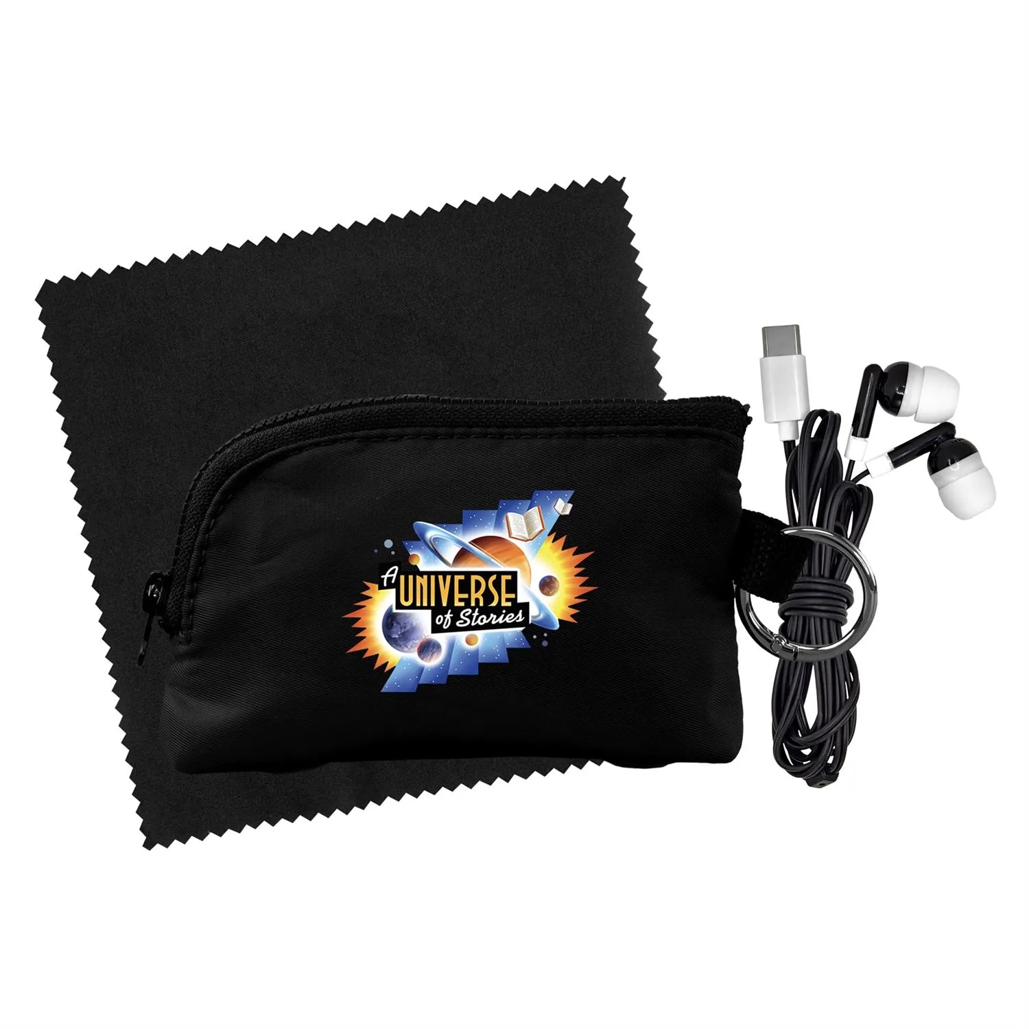 Zip Around Cloth & Ear Bud Kit 8