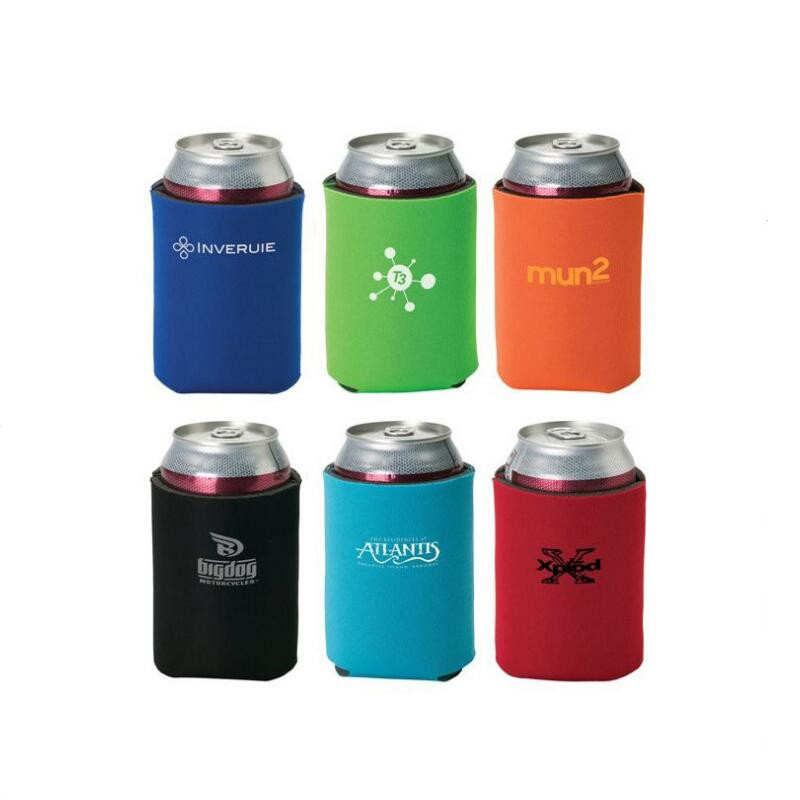 Collapsiable Foam Can Holder, custom koozie with logo imprint 2