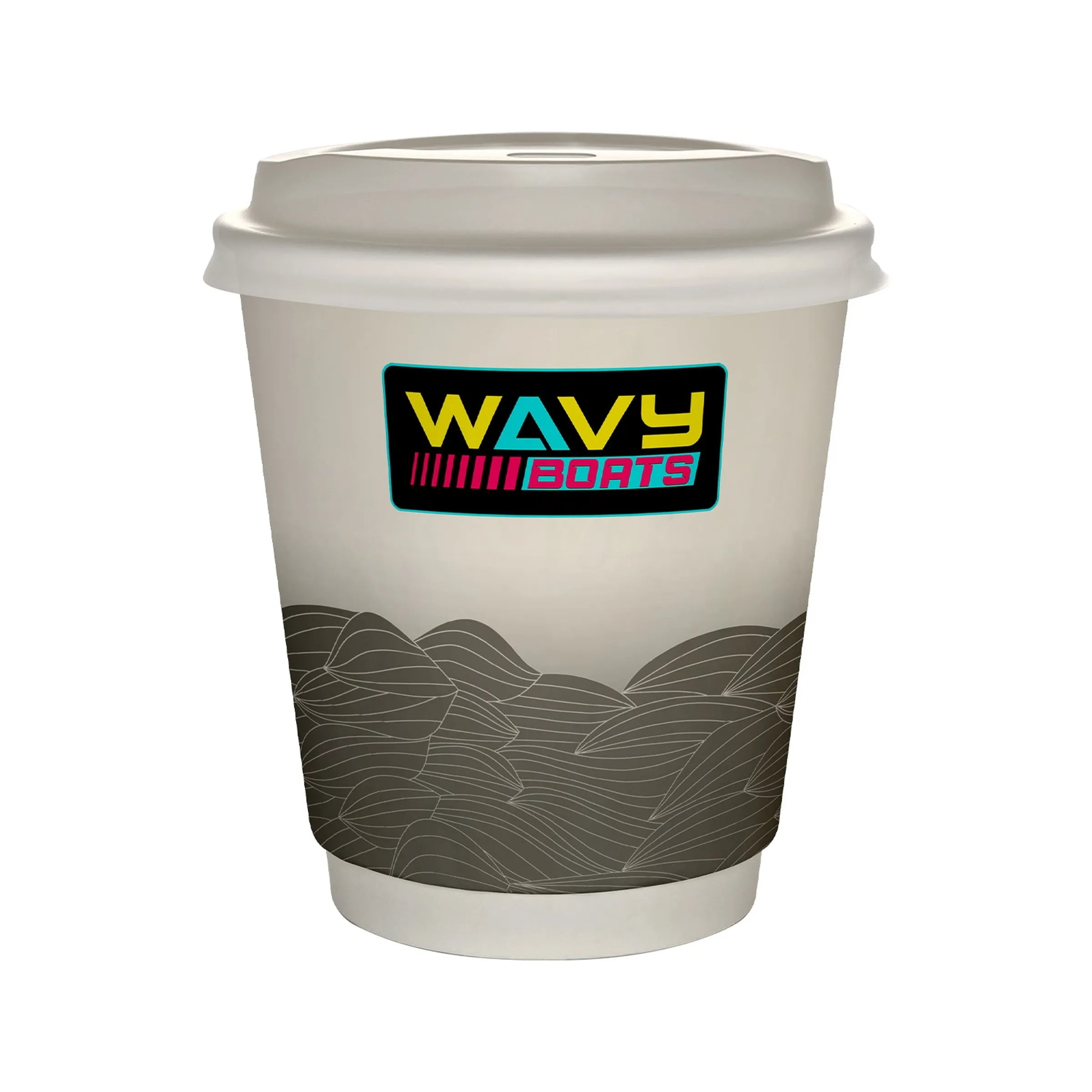 10 oz Full Color Turbulent Waves Insulated Paper Cup With Li 9